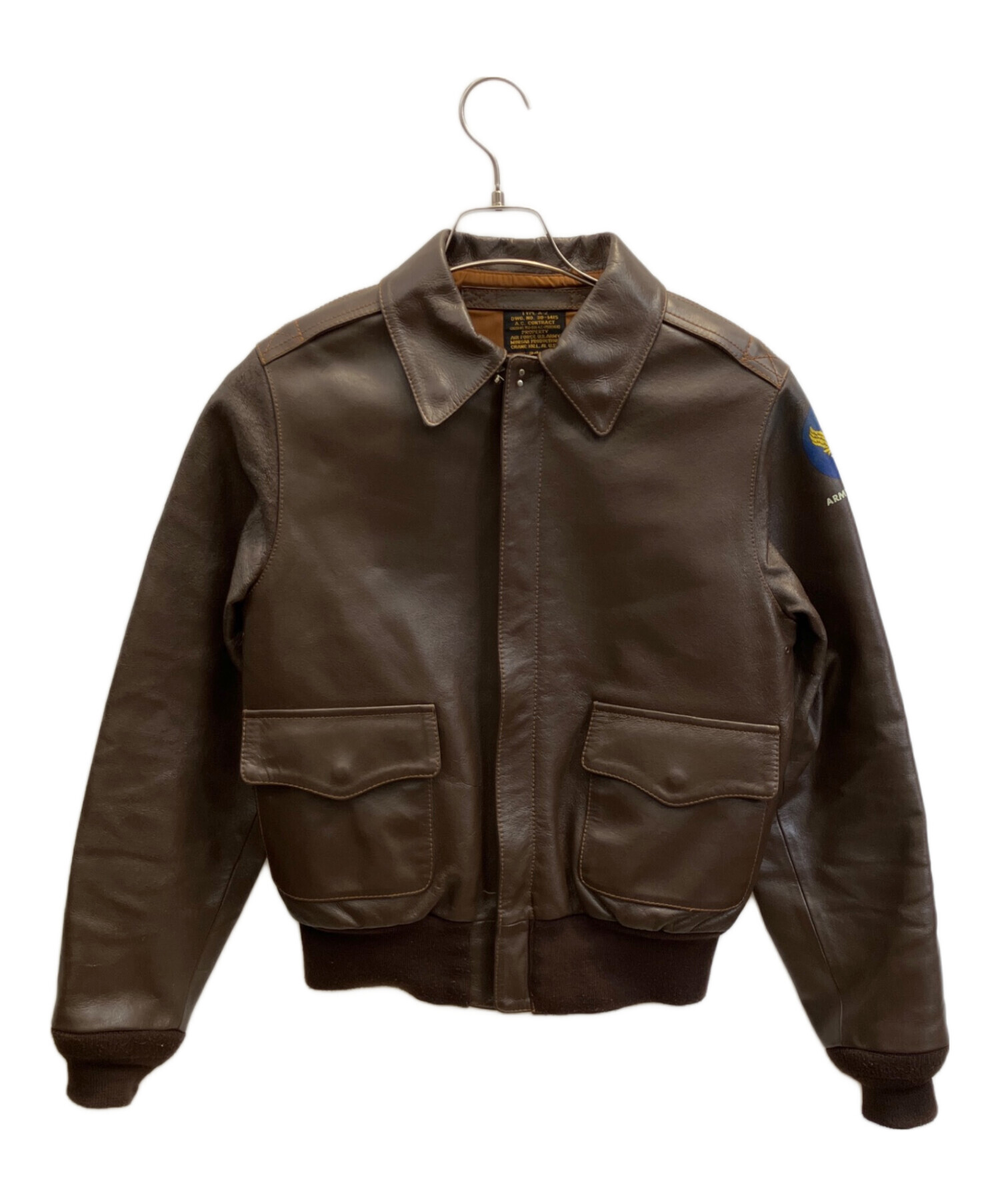 フライトジャケットa2 ロバートモーガン 中古・古着通販】MORGAN (モーガン) A-2フライトジャケット ブラウン