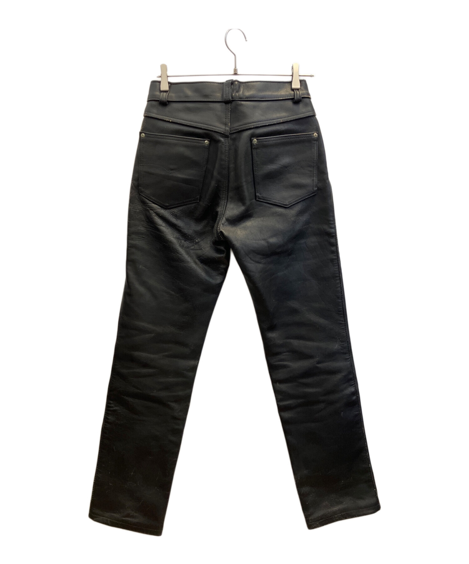 中古・古着通販】Schott (ショット) レザーパンツ ブラック サイズ