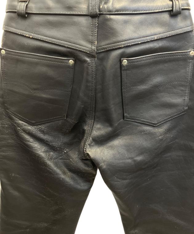 中古・古着通販】Schott (ショット) レザーパンツ ブラック サイズ