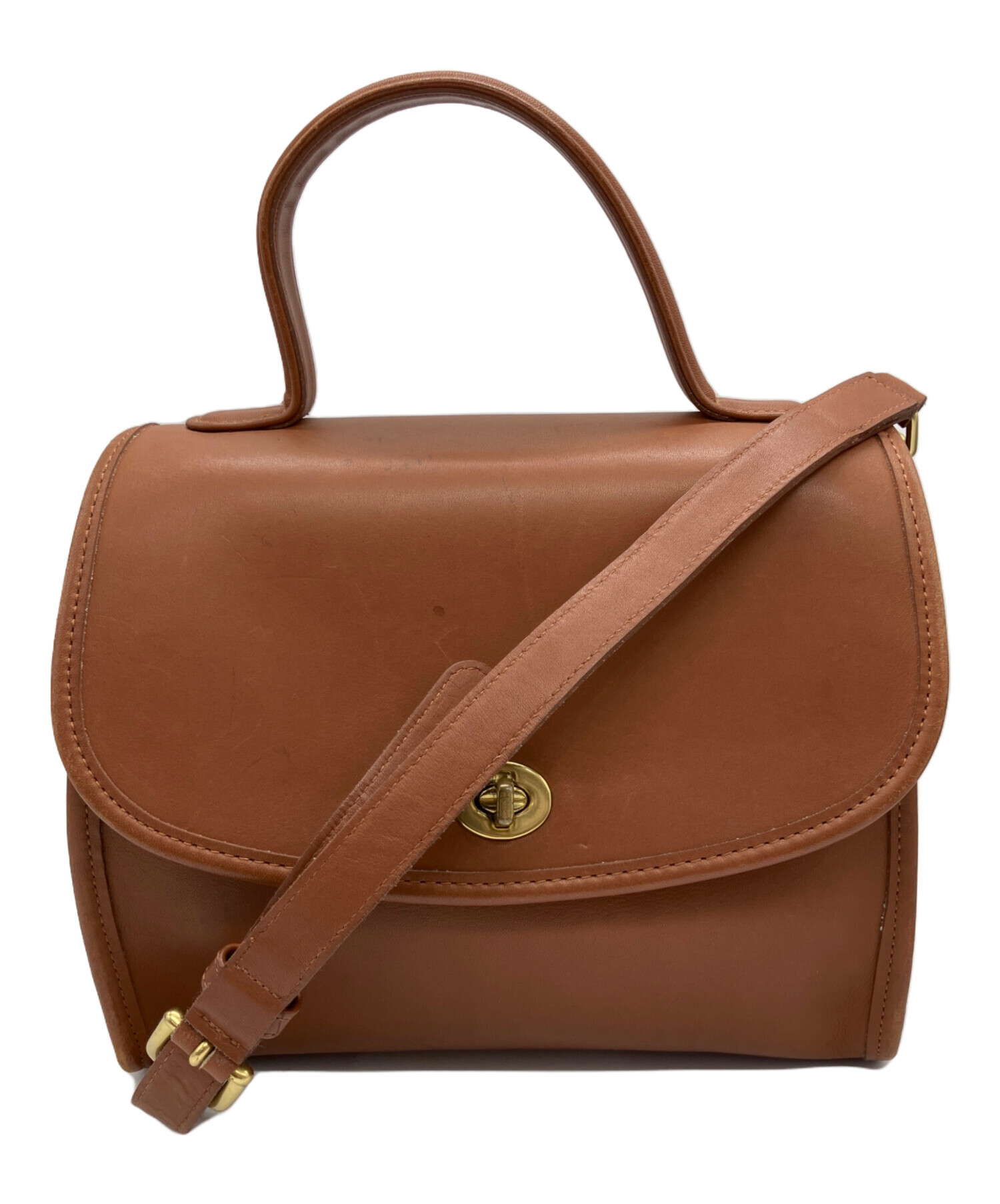 美品】オールドコーチ 2WAYブリーフバッグ タン ブラウン 0242-309 美