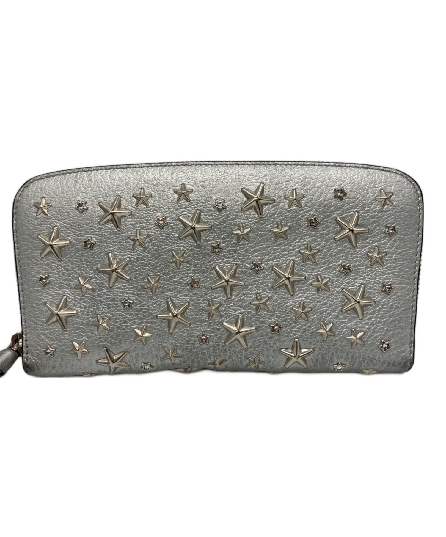 未使用品　jimmy choo ジミーチュウ　長財布　スエード　シルバーグレー 中古・古着通販】JIMMY CHOO (ジミーチュウ) 長財布 スカイブルー