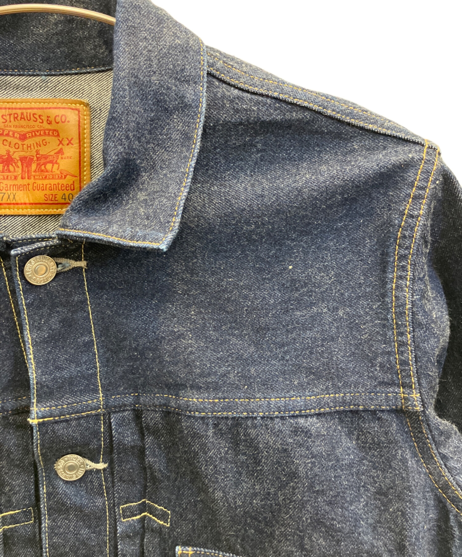 中古・古着通販】LEVI'S (リーバイス) デニムジャケット ネイビー