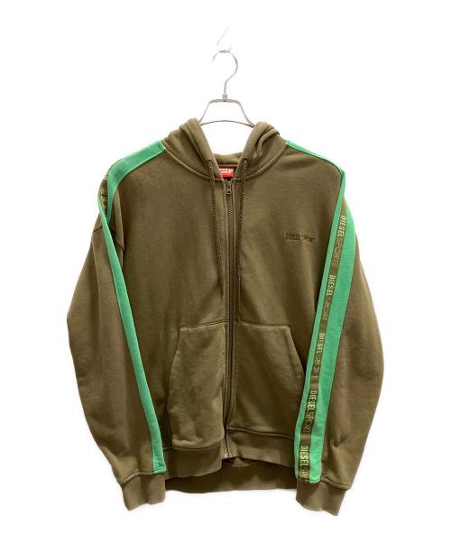 【Hiro】DIESEL　L-CARRSY　レザーパーカー　グリーン 中古・古着通販】DIESEL (ディーゼル) レザーパーカー グリーン サイズ
