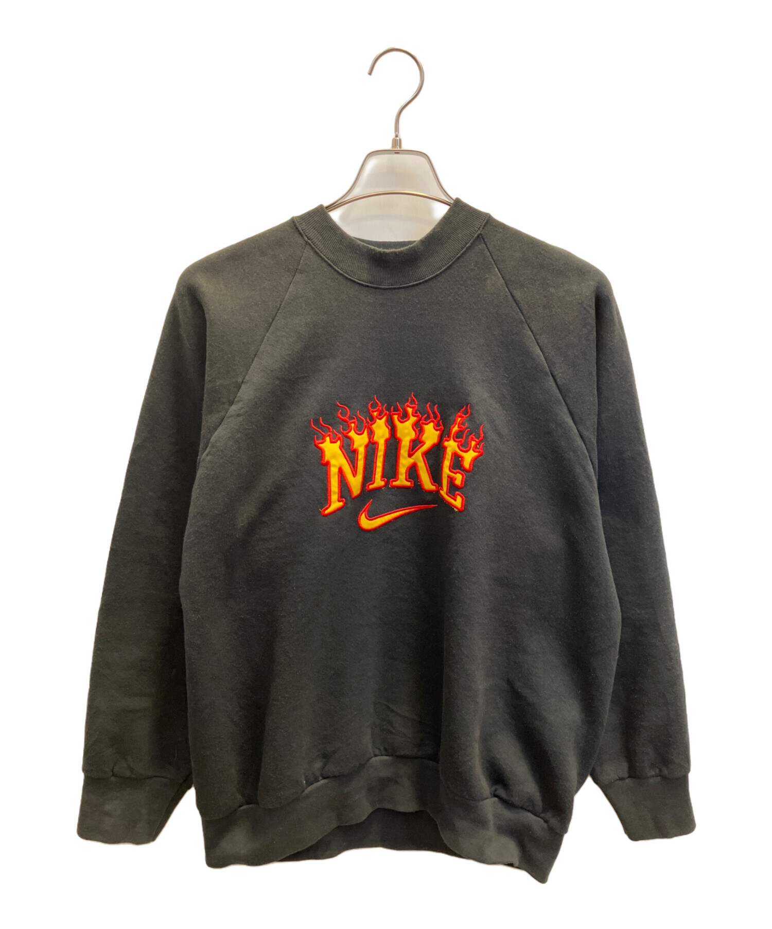 中古・古着通販】NIKE (ナイキ) クルーネックスウェット ブラック 
