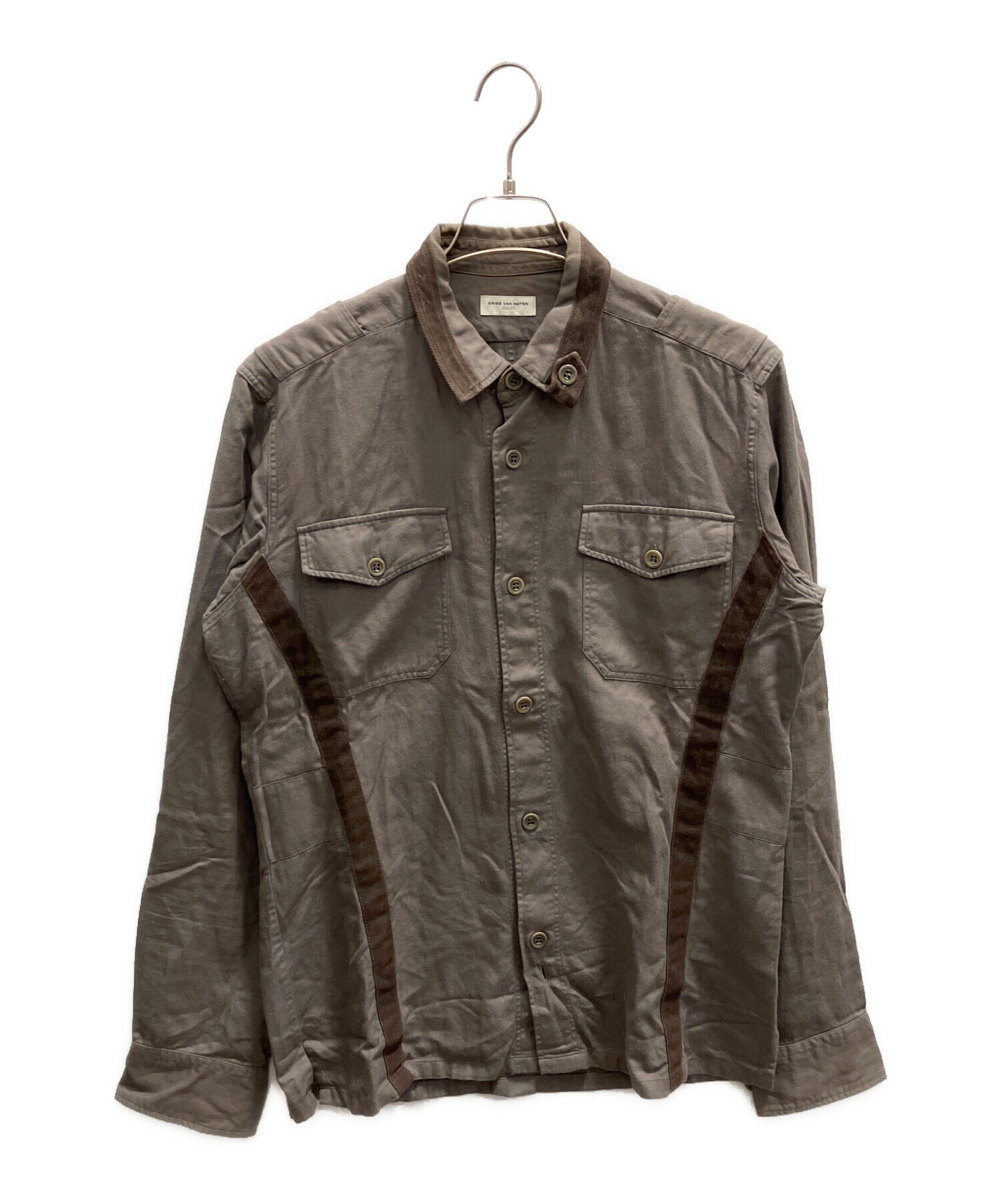 dries van noten ドリスヴァンノッテン　シャツ　48 中古・古着通販】DRIES VAN NOTEN (ドリスヴァンノッテン) 長袖シャツ