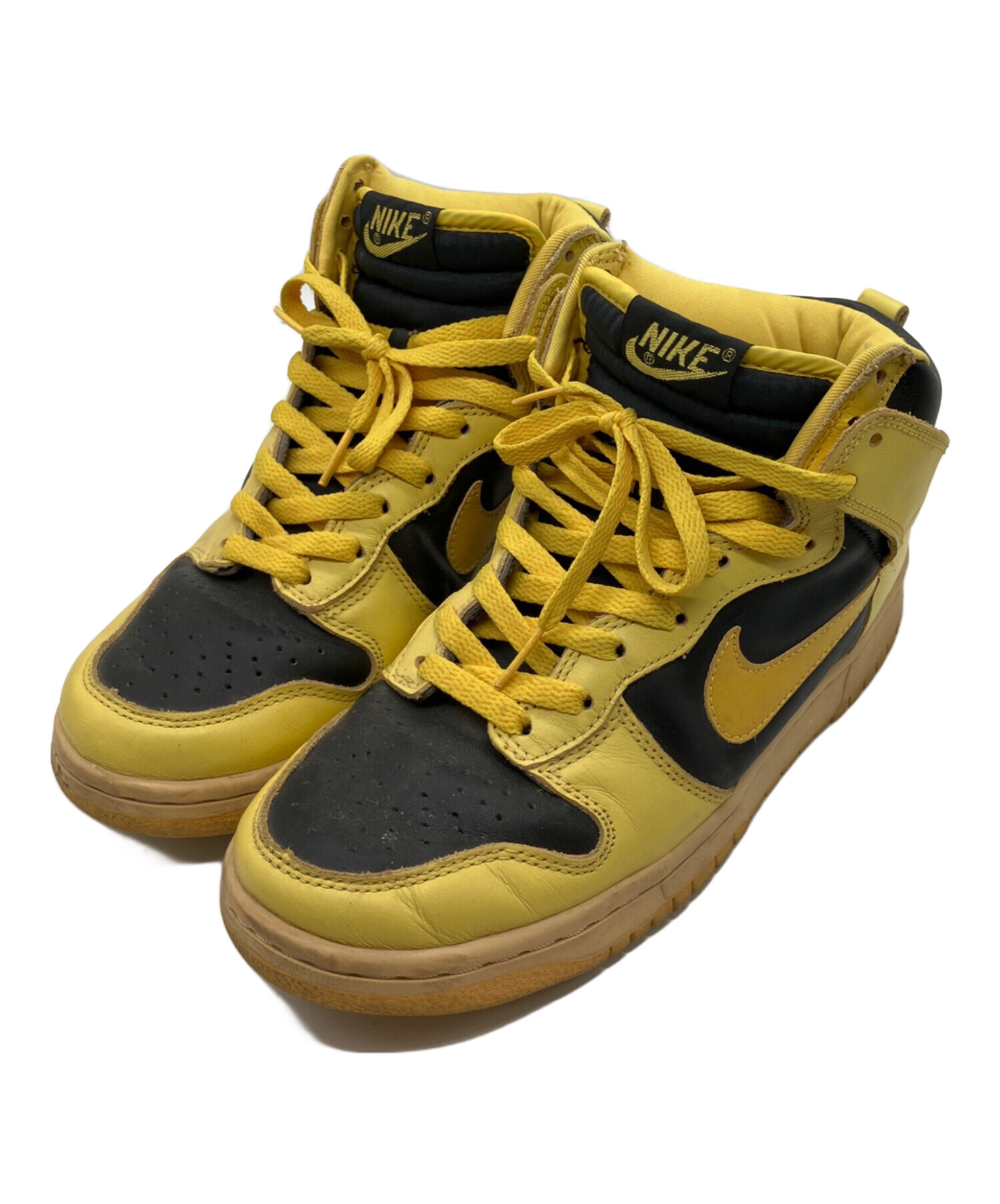 中古・古着通販】NIKE (ナイキ) ハイカットスニーカー イエロー サイズ