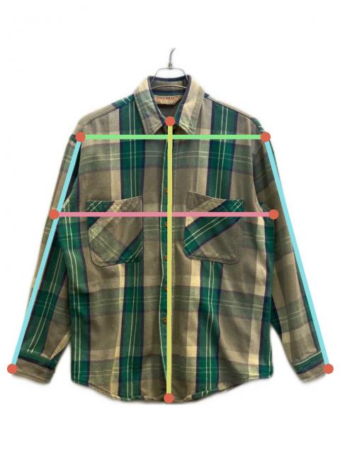 中古・古着通販】BIG MAC (ビッグマック) 長袖シャツ グレー×グリーン