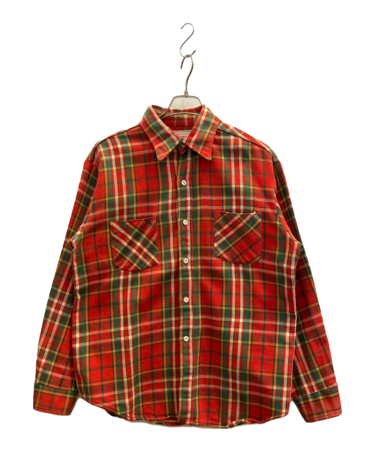 BIG MAC ビッグマック カジュアルシャツ メンズ 【古着】【中古】 中古・古着通販】big mac (ビッグマック) 長袖シャツ レッド サイズ:L