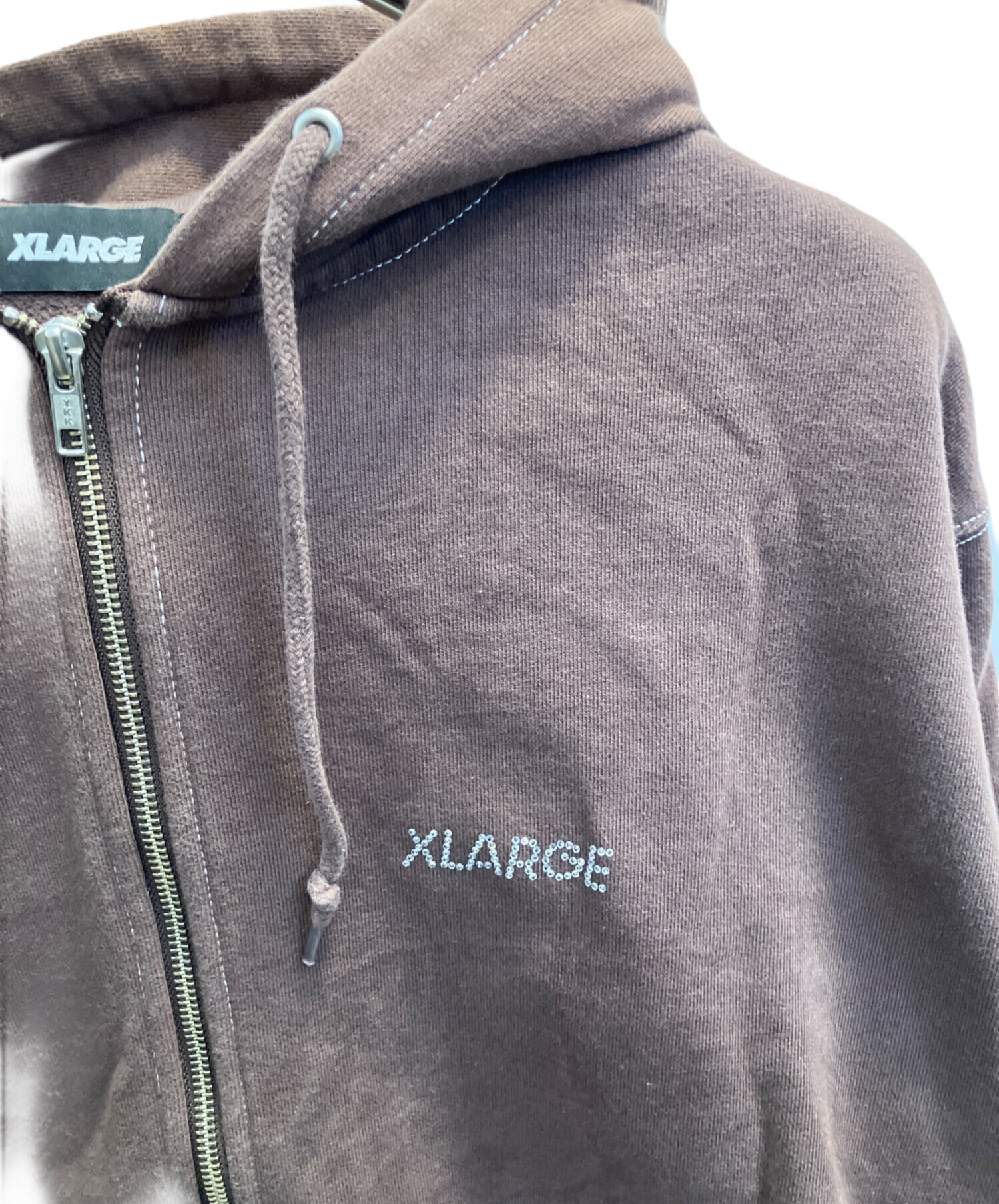 中古・古着通販】X-LARGE (エクストララージ) ジップパーカー ブラウン 