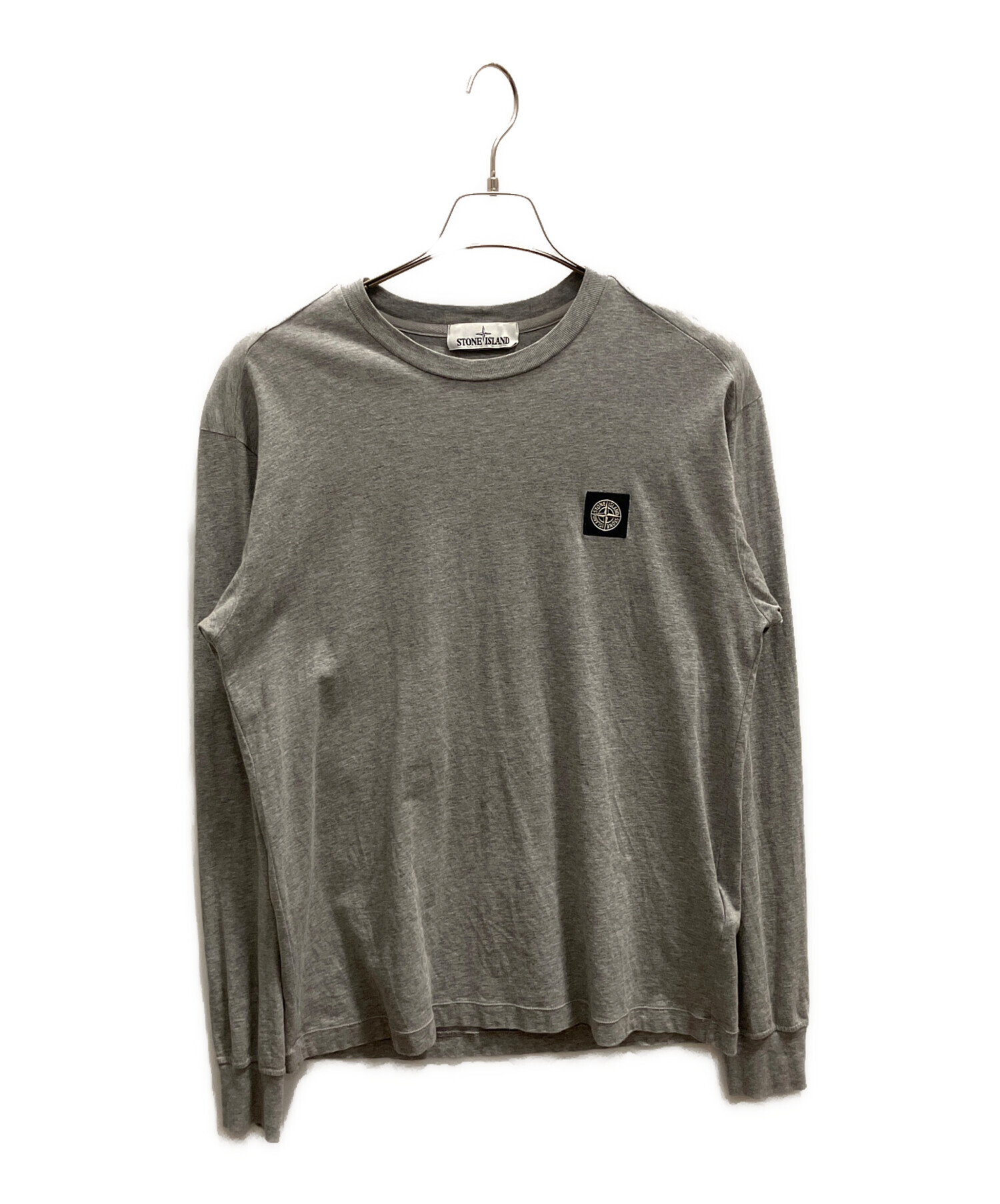ストーンアイランドSTONE グレー 長袖　ロングTシャツ 中古・古着通販】STONE ISLAND (ストーンアイランド) 長袖カットソー