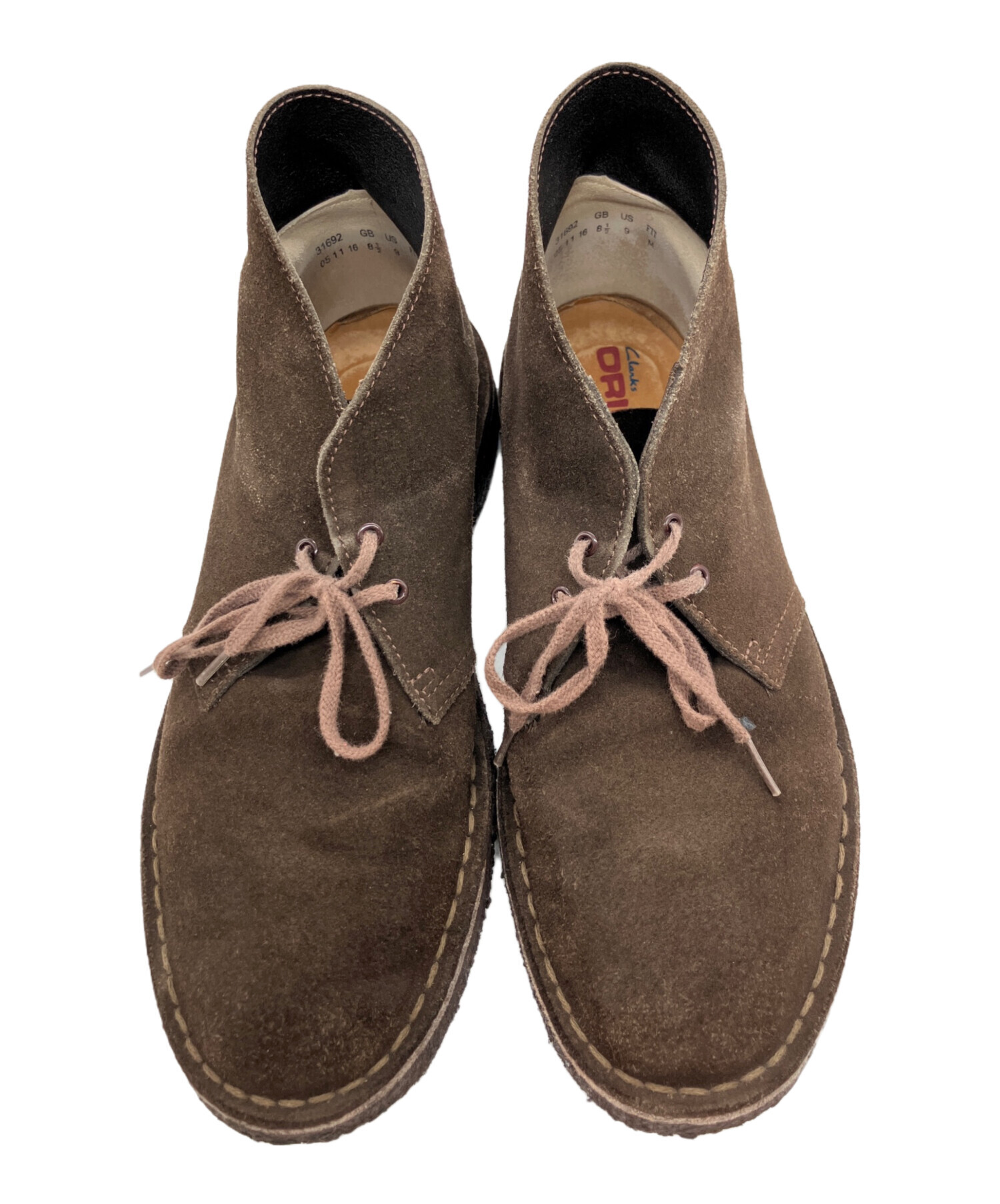 中古・古着通販】CLARKS (クラークス) スウェードシューズ ブラウン