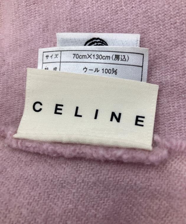 CELINE 薄いピンク　ウール ストール CELINE 薄いピンク ウール ストール CELINE 薄いピンク ウール