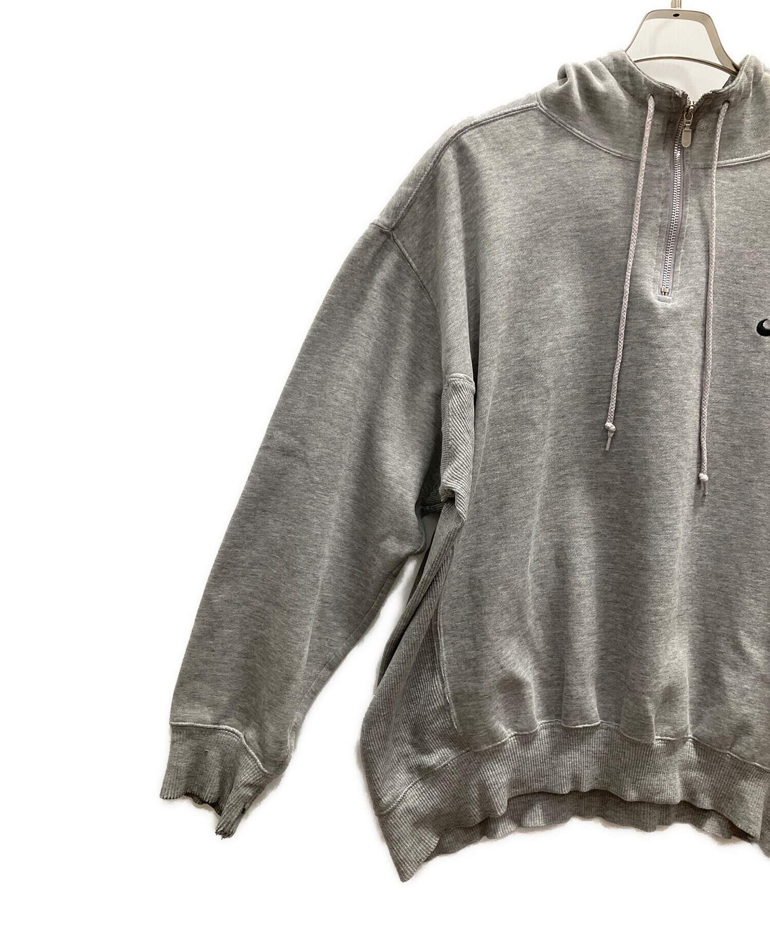 中古・古着通販】NIKE (ナイキ) 銀タグハーフジップパーカー グレー