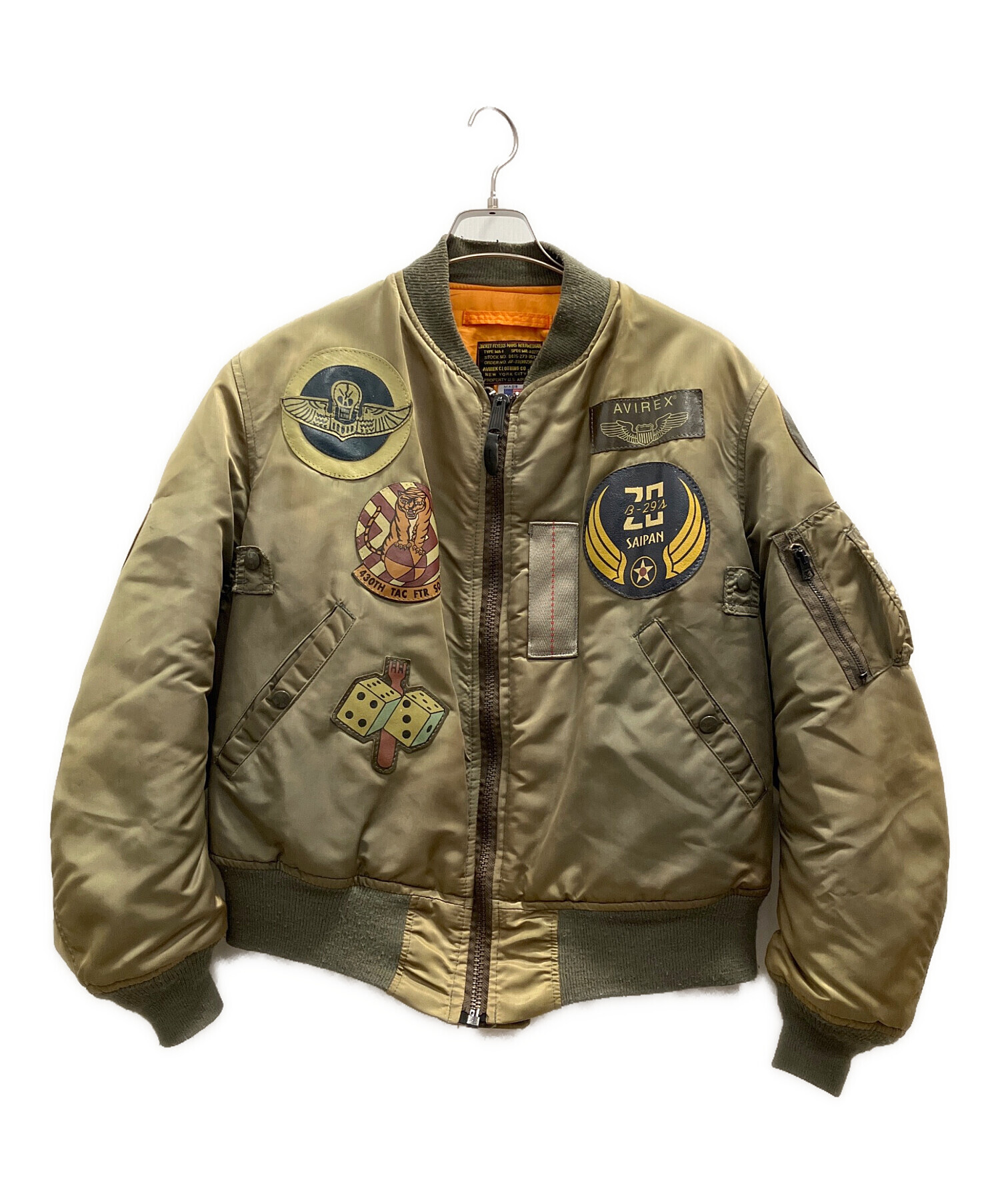 中古・古着通販】AVIREX (アヴィレックス) MA-1ジャケット グリーン 