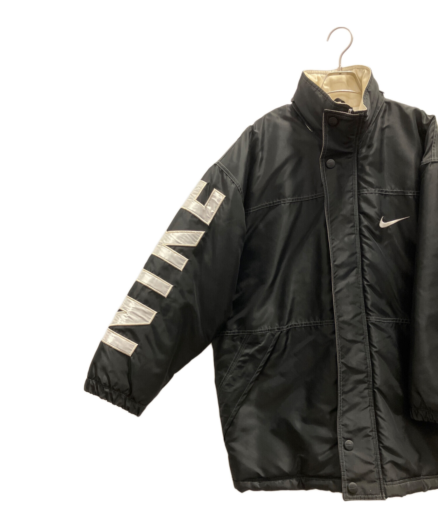 中古・古着通販】NIKE (ナイキ) 白タグ中綿ブルゾン ブラック サイズ:М