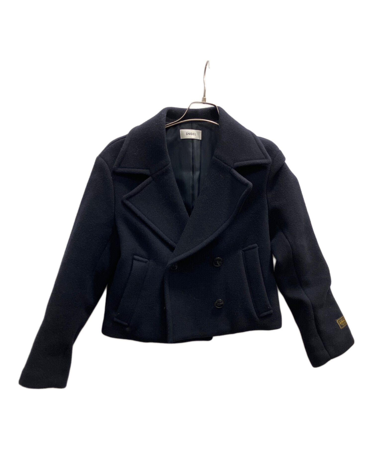 中古・古着通販】Snidel (スナイデル) ウールショートPコート ネイビー