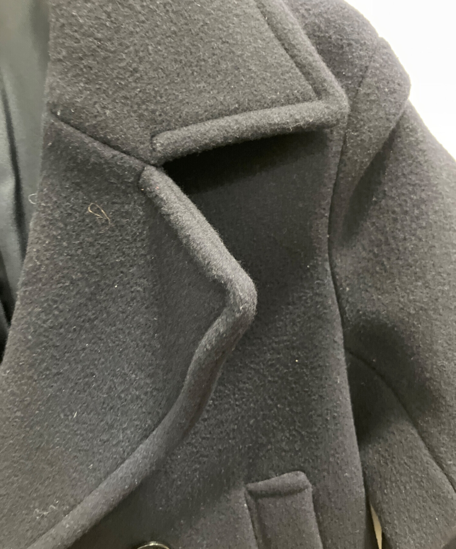 【未使用タグ付き】SNIDEL ウールショートＰコート　ネイビー SNIDEL（スナイデル）の「ウールショートPコート（その他アウター