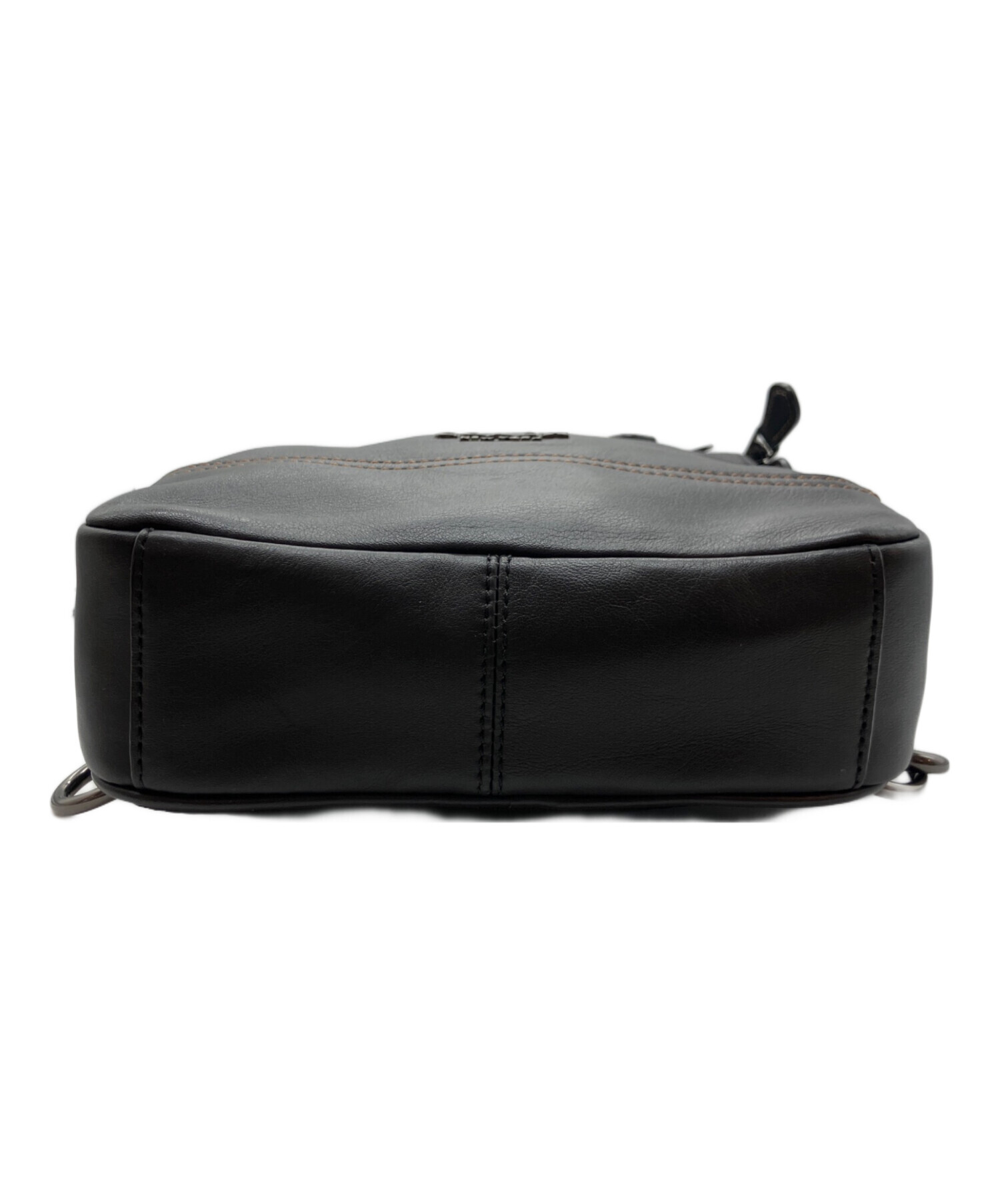 未使用級✨コーチ ボディバッグ グラハム ブラック レザー 中古・古着通販】COACH (コーチ) グラハムレザー スリングボディバッグ