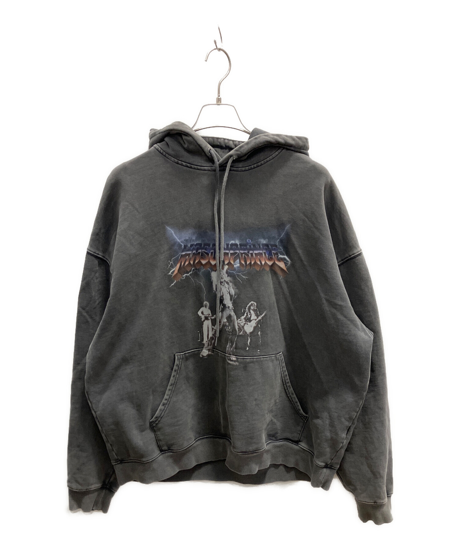 MASONPRINCE メゾンプリンス プルオーバーパーカー ダークグレー M MASONPRINCE パーカー オーバーサイズ ペイント加工 ZIPパーカー