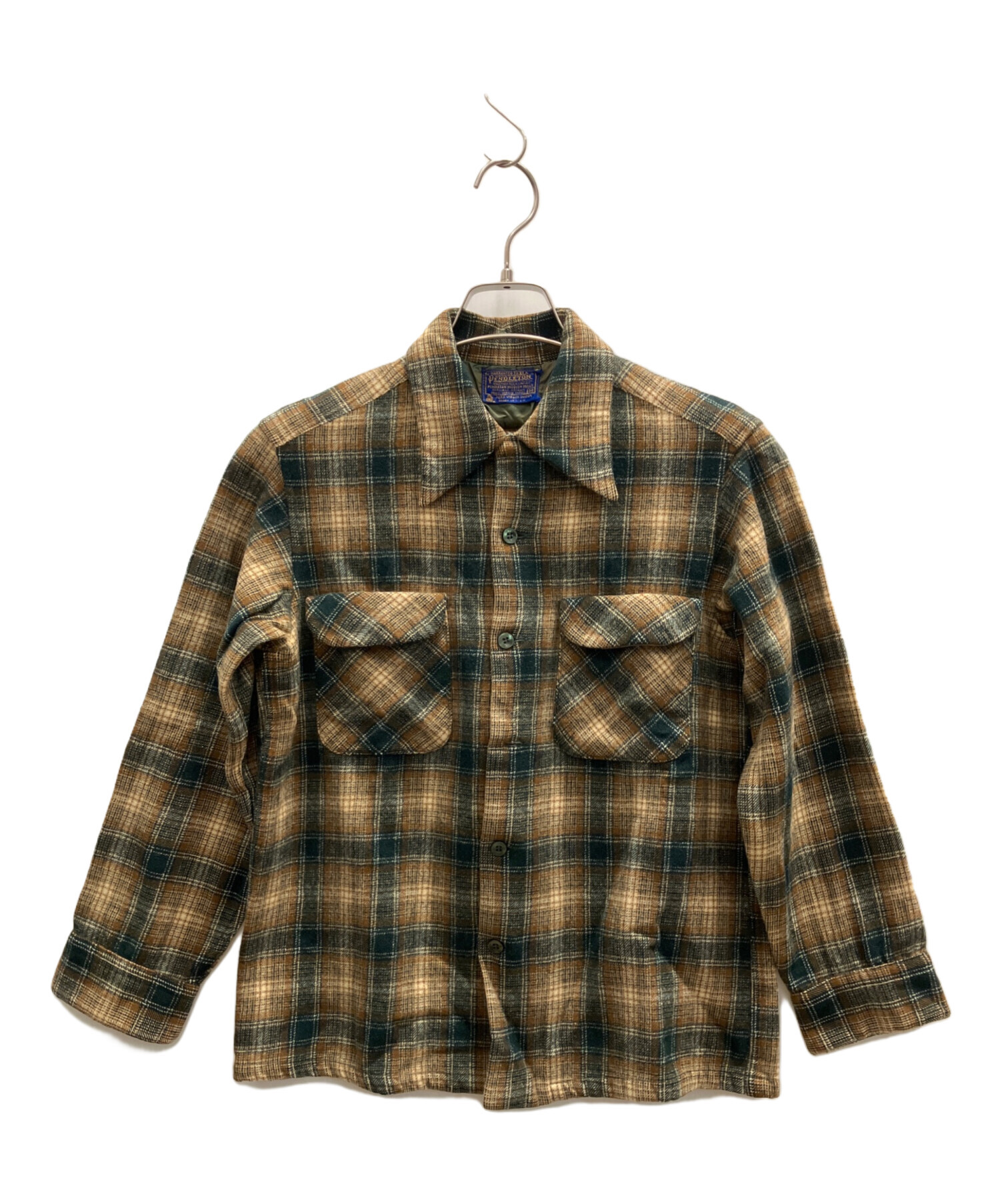 中古・古着通販】PENDLETON (ペンドルトン) 70's長袖シャツ グリーン