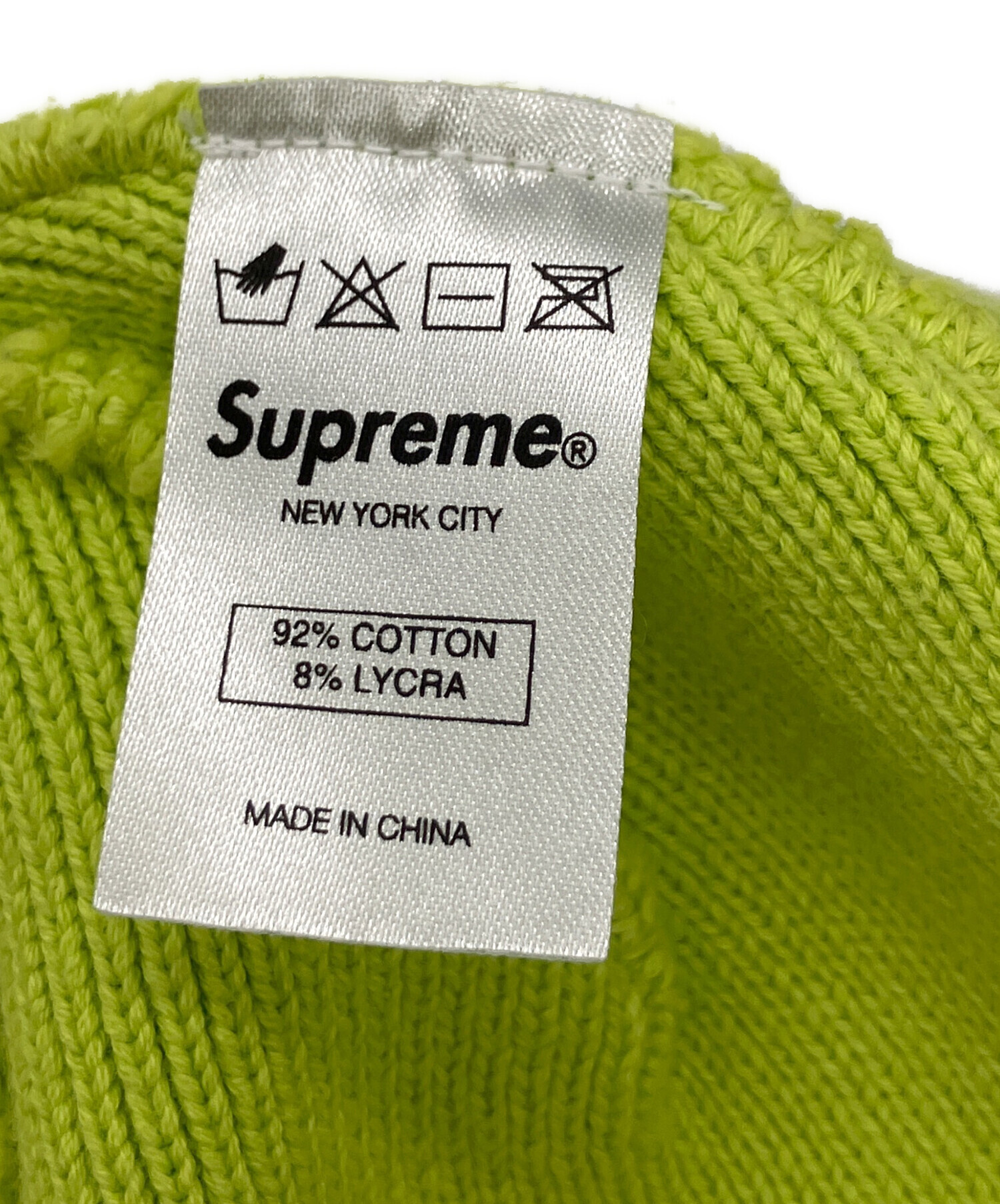 中古・古着通販】SUPREME (シュプリーム) ニット帽 黄緑｜ブランド