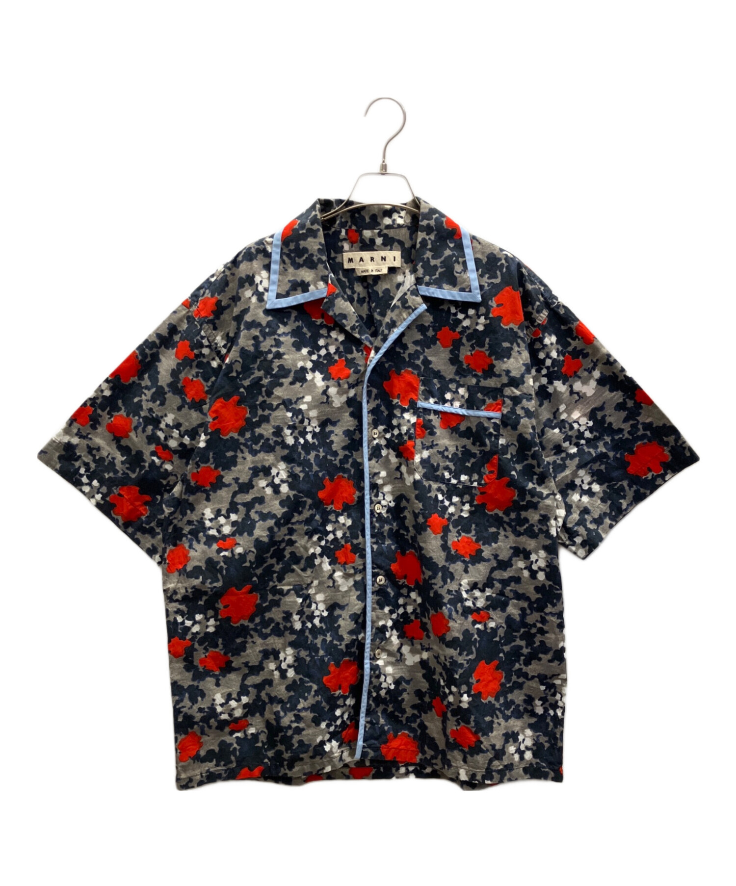 中古・古着通販】MARNI (マルニ) 半袖シャツ グレー×ネイビー サイズ