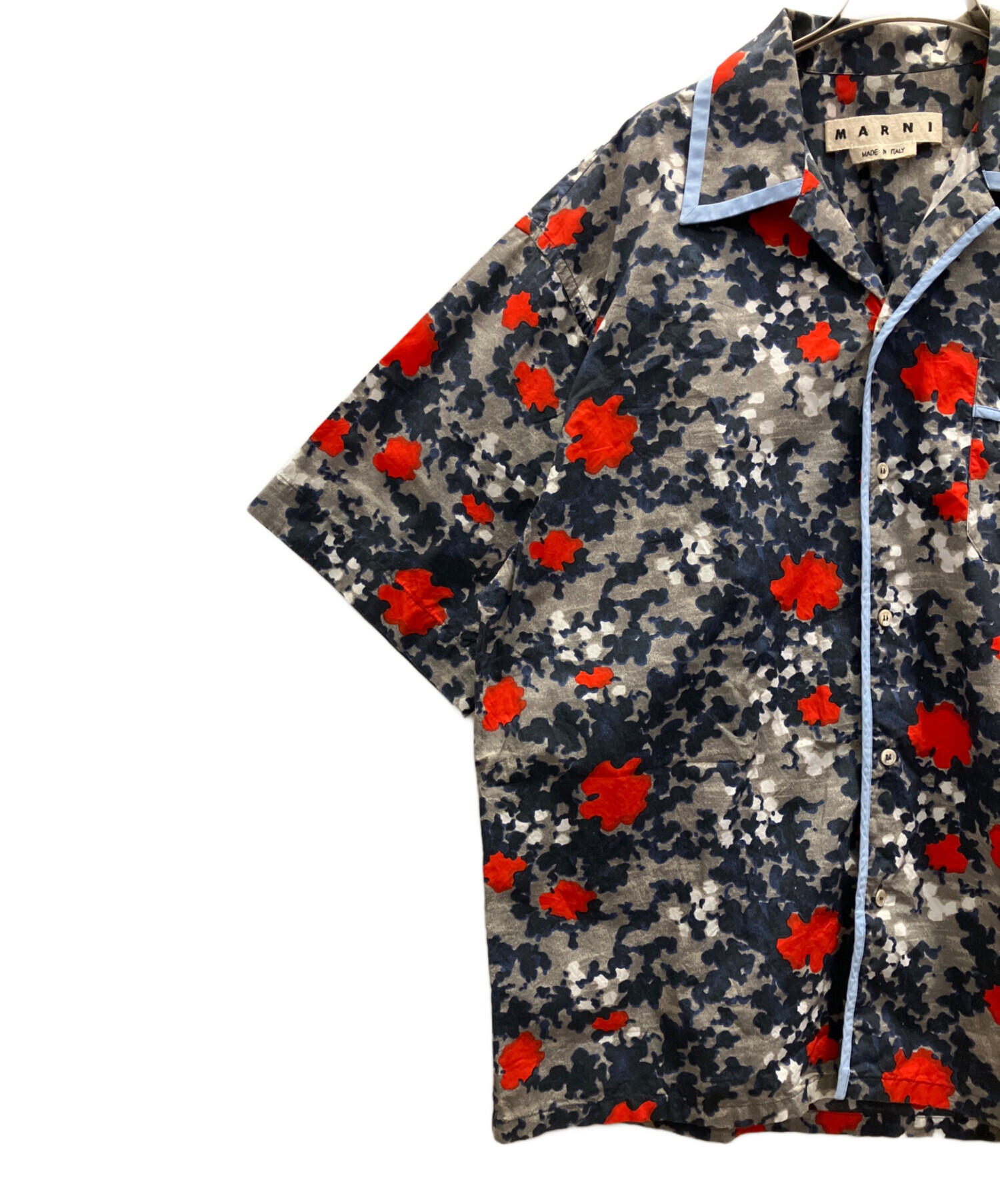 中古・古着通販】MARNI (マルニ) 半袖シャツ グレー×ネイビー サイズ