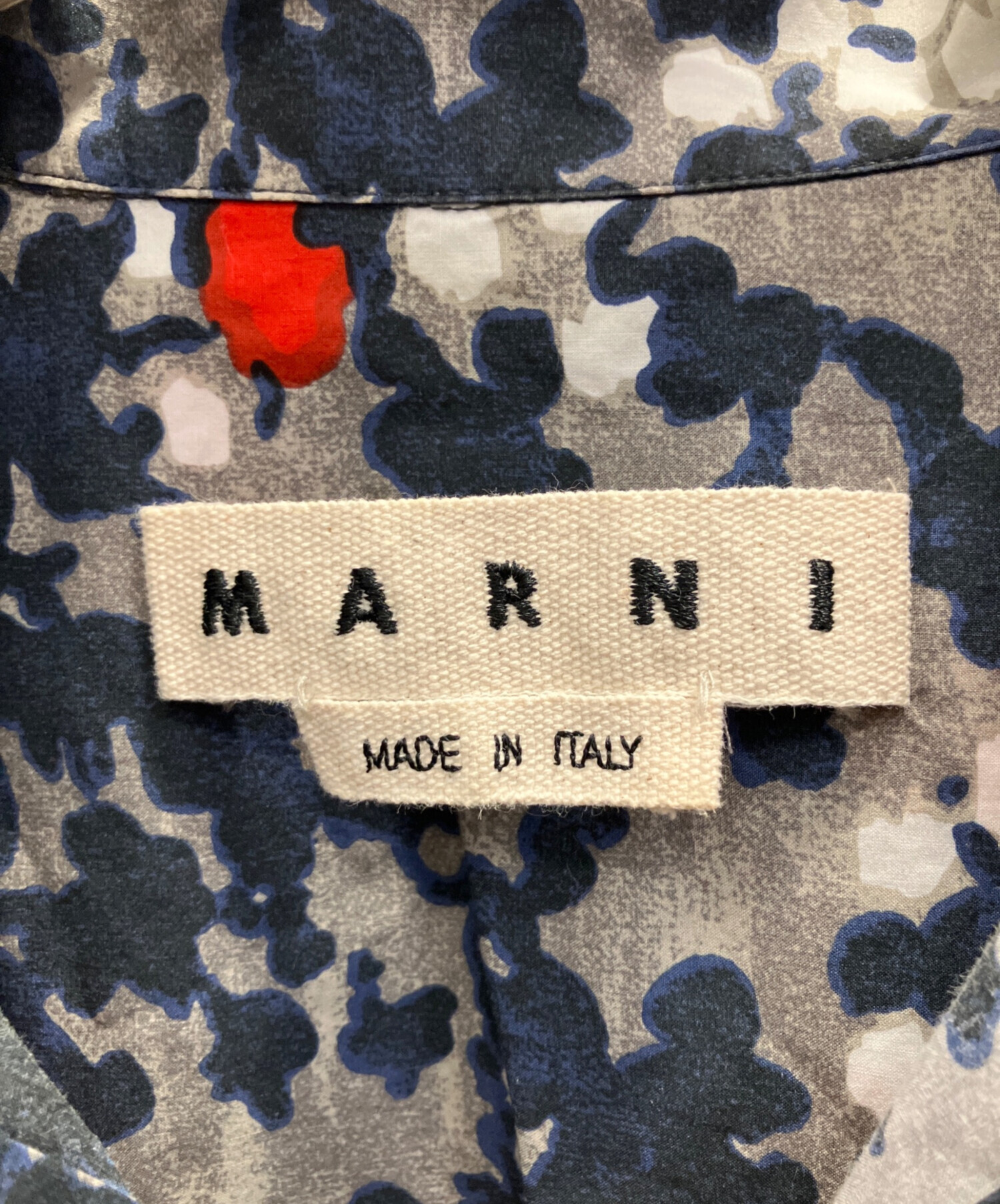 中古・古着通販】MARNI (マルニ) 半袖シャツ グレー×ネイビー サイズ