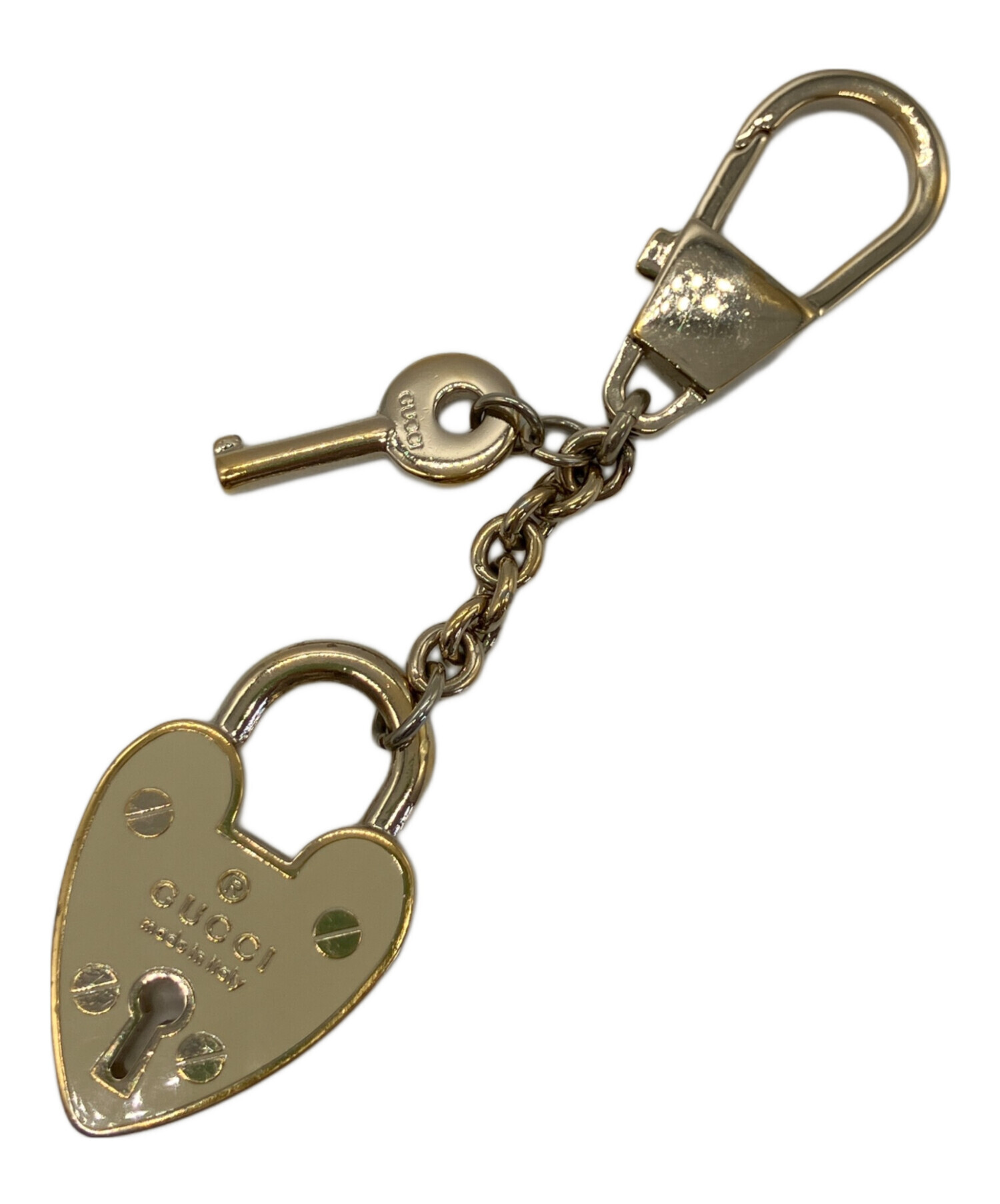 中古・古着通販】GUCCI (グッチ) ハートキーチェーン ホワイト 中古・古着通販】GUCCI (グッチ) ハートキーチェーン ホワイト