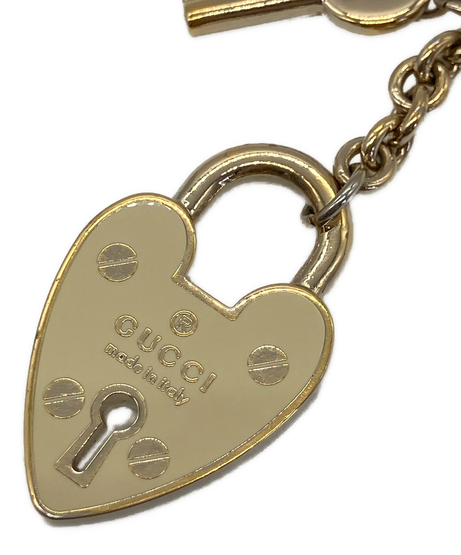 中古・古着通販】GUCCI (グッチ) ハートキーチェーン ホワイト 中古・古着通販】GUCCI (グッチ) ハートキーチェーン ホワイト