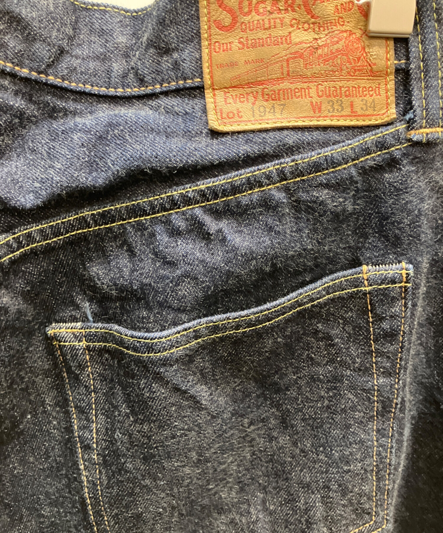 シュガーケーン 1967US W32 L34 デニムパンツ SUGAR CANE シュガーケーン 14.25oz. BLUE DENIM WAIST OVERALLS 1942