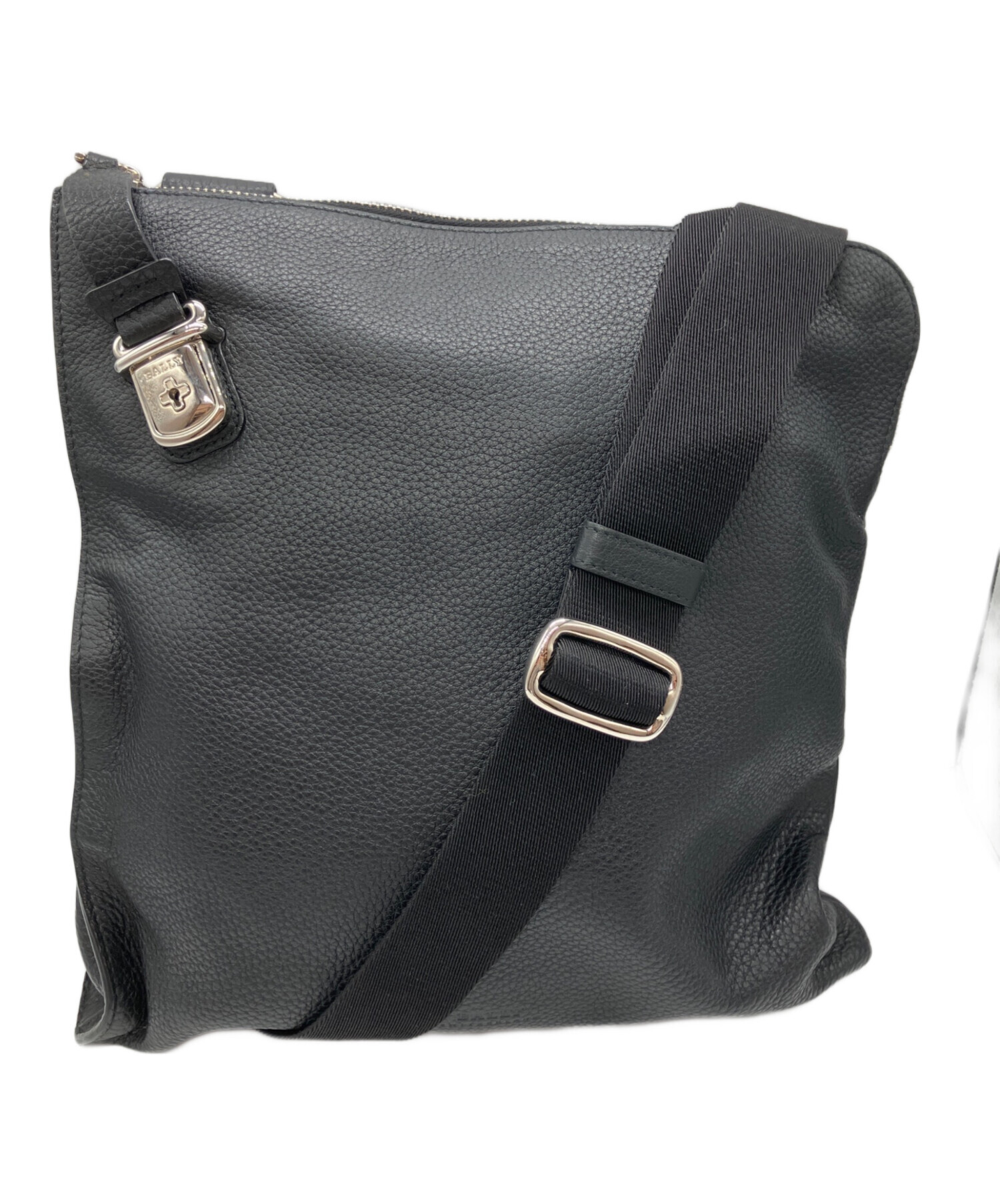 中古・古着通販】BALLY (バリー) レザーショルダーバッグ ブラック 
