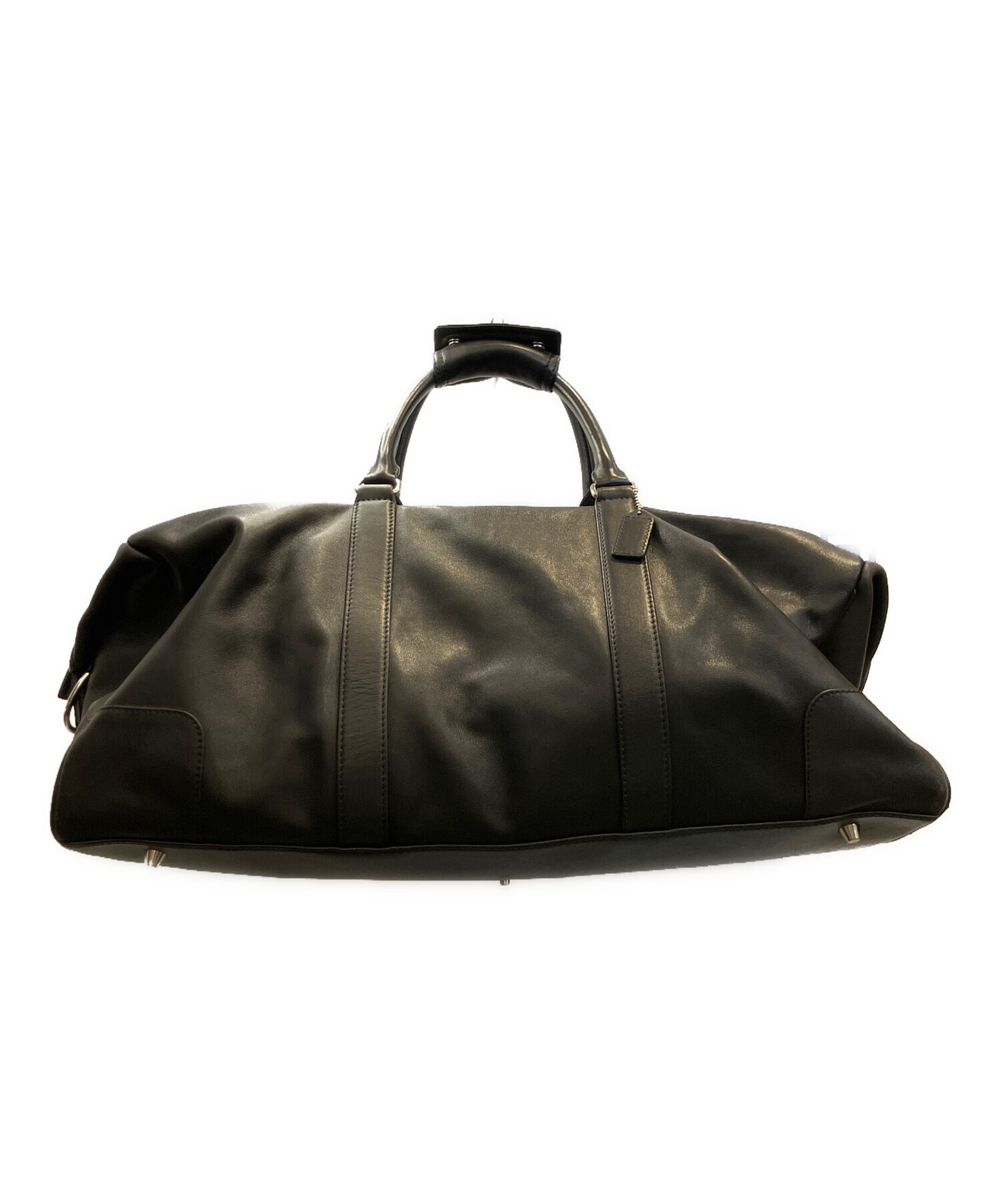 COACH ブラック ボストンバッグ コーチ オールレザー 中古・古着通販】COACH (コーチ) オールドコーチ ボストンバッグ