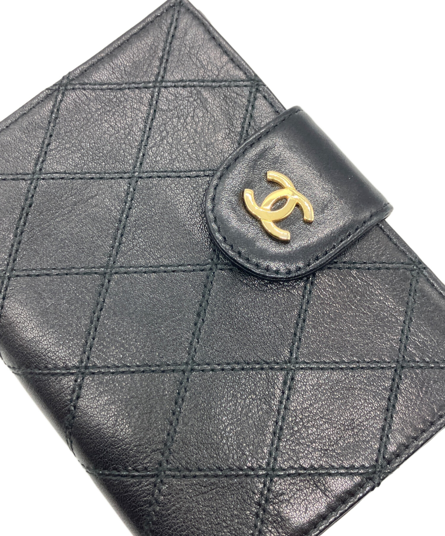 専用！シャネル　がま口　財布 中古・古着通販】CHANEL (シャネル) がま口2つ折り財布 ブラック