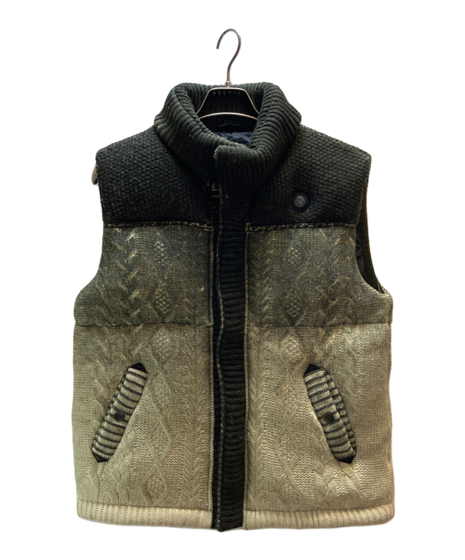 中古・古着通販】DIESEL (ディーゼル) ダウンベスト グリーン サイズ