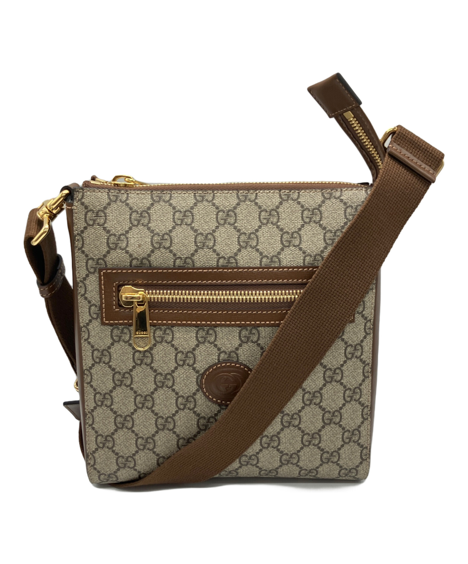 グッチ 223666 GGスプリーム ブラウン ショルダーバッグ 0655【中古】GUCCI GUCCI - グッチ 223666 GGスプリーム ブラウン ショルダーバッグ 0655