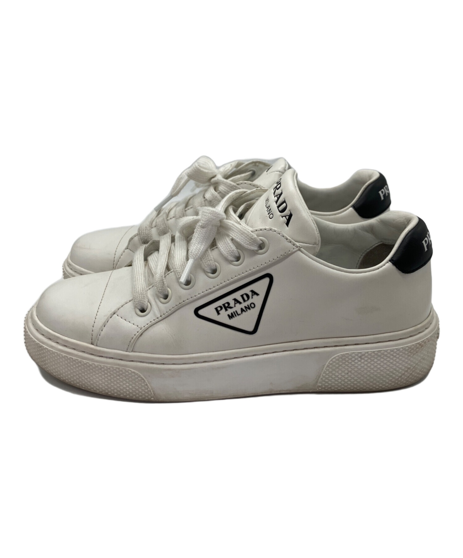 中古・古着通販】PRADA (プラダ) ローカットスニーカー ホワイト