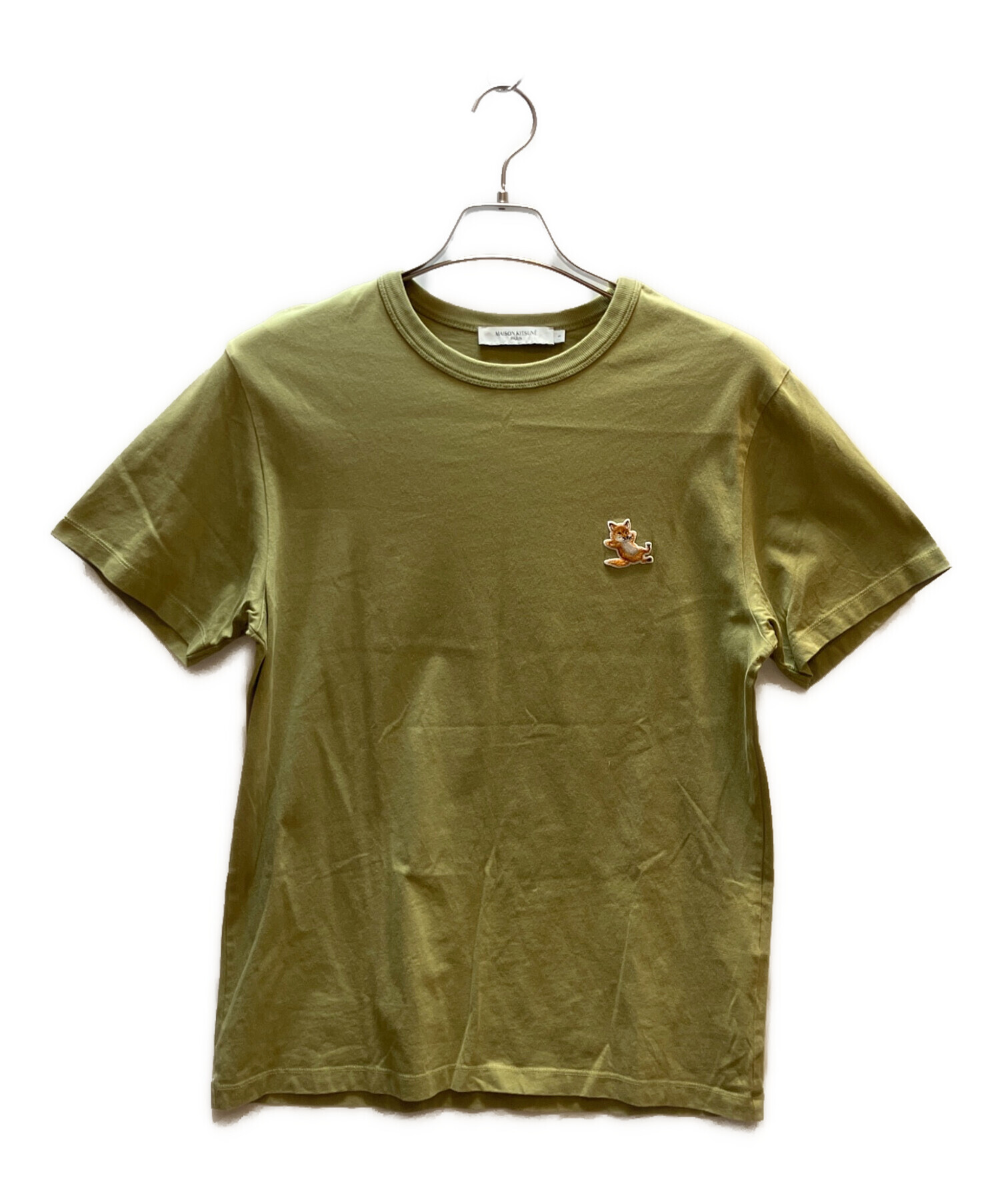 MAISON KITSUNE メゾンキツネ Tシャツ・カットソー S ベージュ 【古着】【中古】【送料無料】 中古・古着通販】maison kitsune (メゾンキツネ) クルーネック