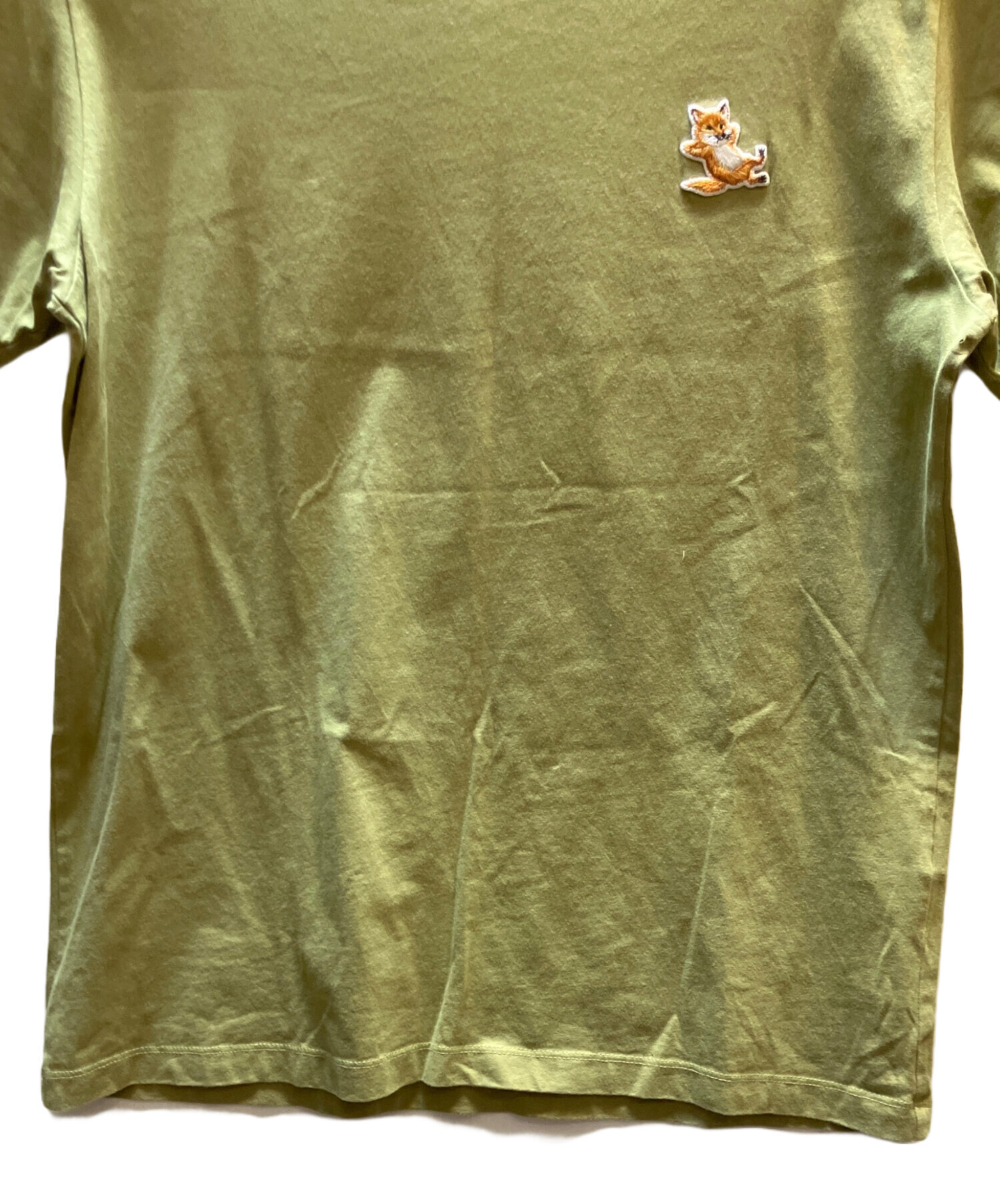 MAISON KITSUNE メゾンキツネ Tシャツ・カットソー S ベージュ 【古着】【中古】【送料無料】 MAISON KITSUNE（メゾンキツネ）Tシャツ・カットソー 白 サイズ:XS