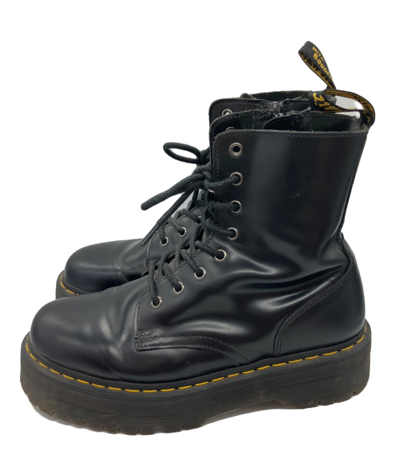 【USED】Dr.Martensドクターマーチンブラック サイドゴアブーツレザー 中古・古着通販】Dr.Martens (ドクターマーチン) 8ホールサイドゴア