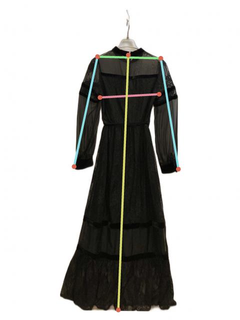 完売　AMERI アメリLACEDECOLLETE DRESSブラック　Sサイズ 中古・古着通販】Ameri (アメリ) SHEER LACE DRESS ブラック サイズ