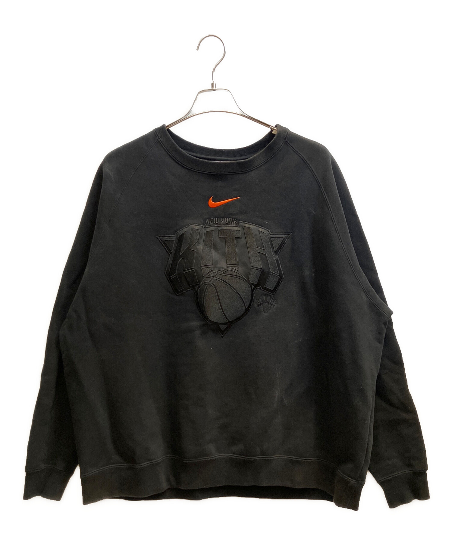 中古・古着通販】NIKE (ナイキ) KITH (キス) Fleece Crewneck ブラック 