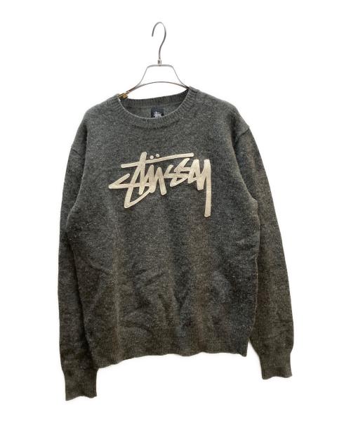 中古・古着通販】stussy (ステューシー) 金タグ 厚手ニット グレー