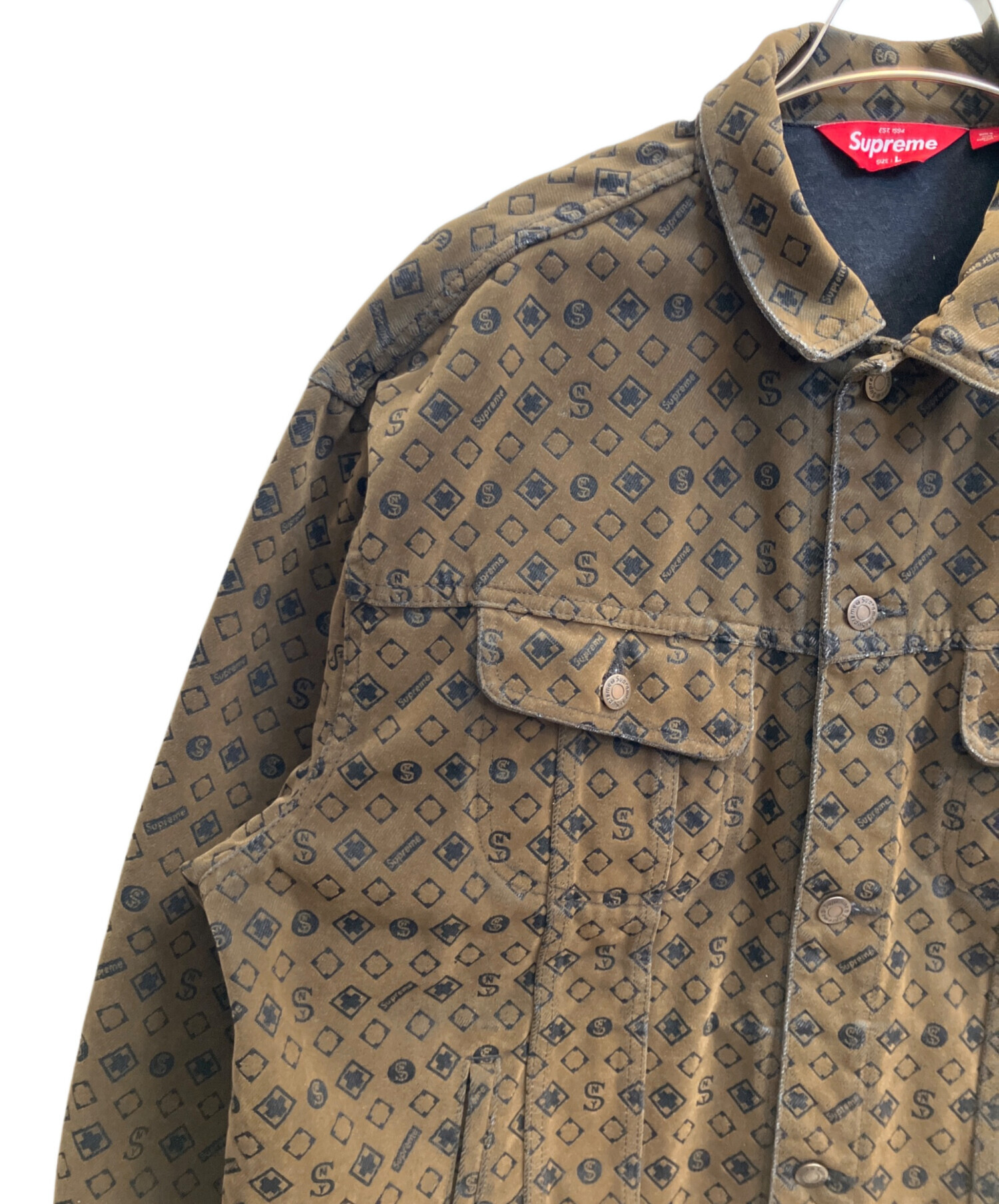 Supreme フロックデニムトラッカージャケット M 試着のみ　美品 中古・古着通販】SUPREME (シュプリーム) Flocked Denim Trucker