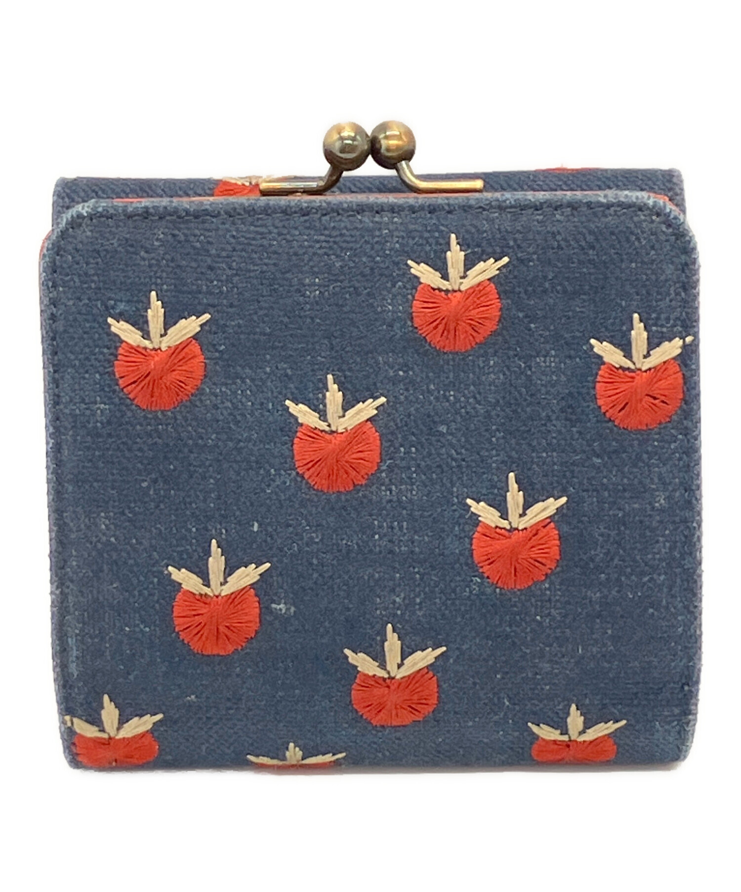 中古・古着通販】ANNA SUI (アナスイ) ガマ口 2つ折り財布 ネイビー
