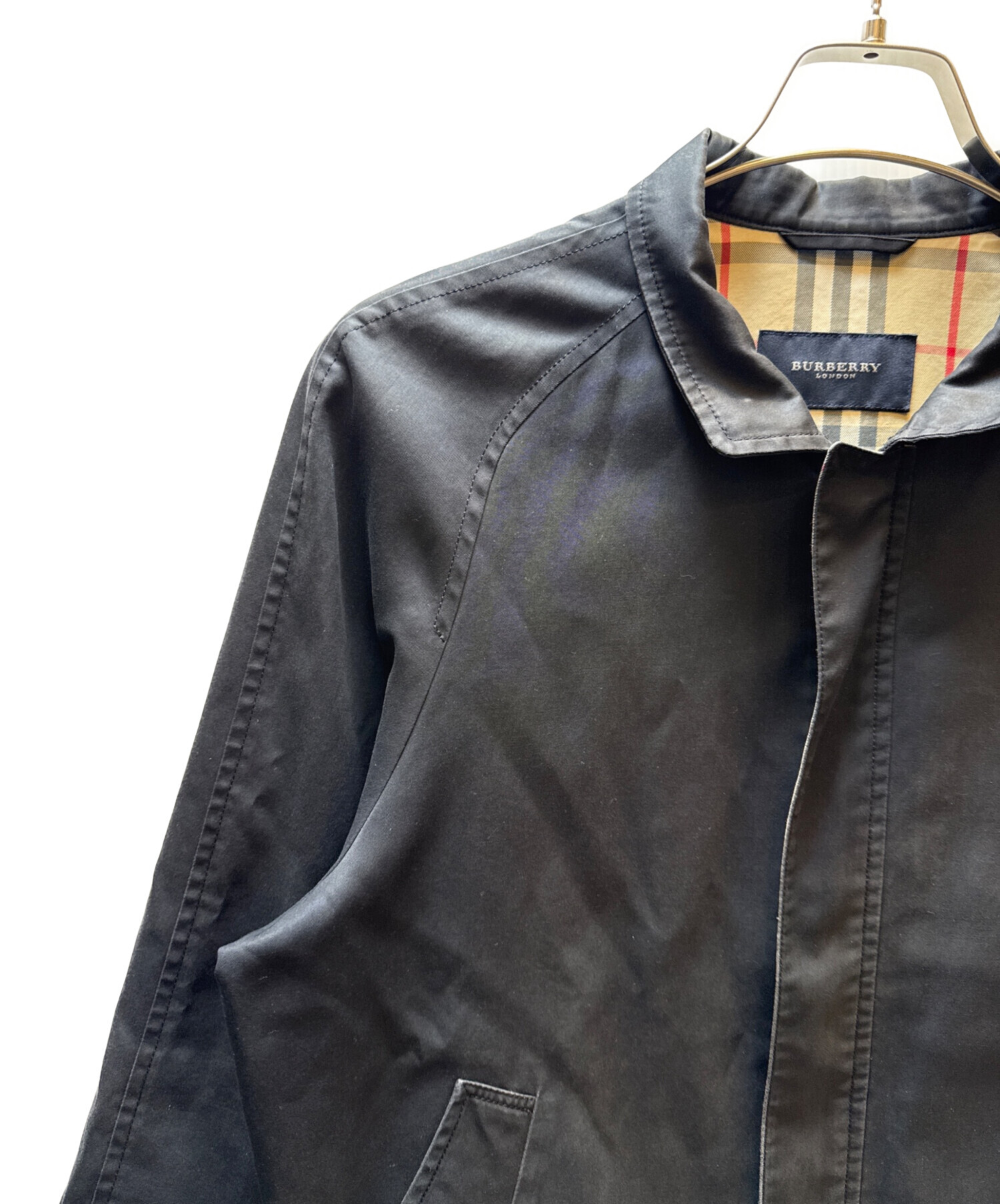 中古・古着通販】BURBERRY (バーバリー) ジップブルゾン ブラック