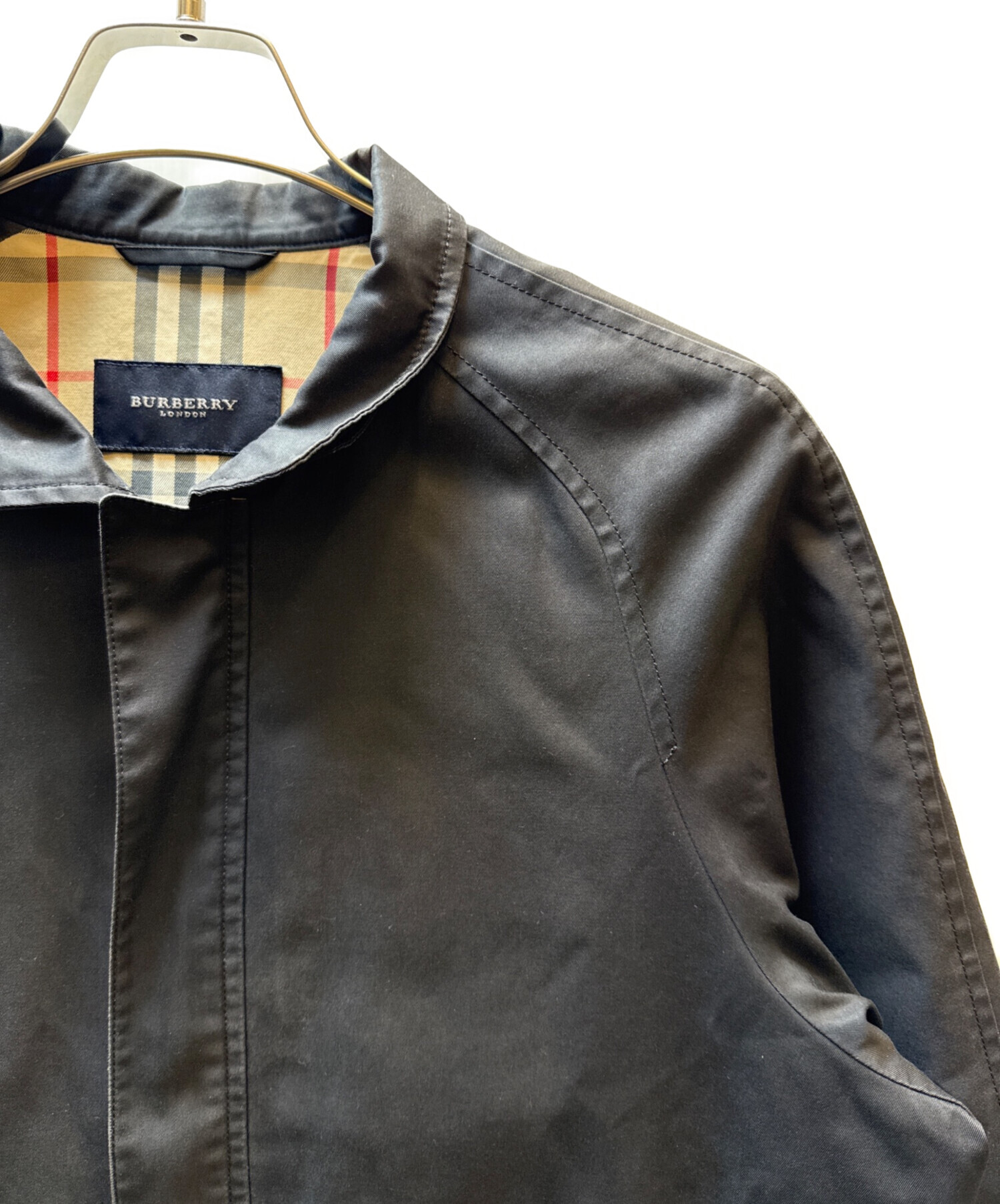 中古・古着通販】BURBERRY (バーバリー) ジップブルゾン ブラック