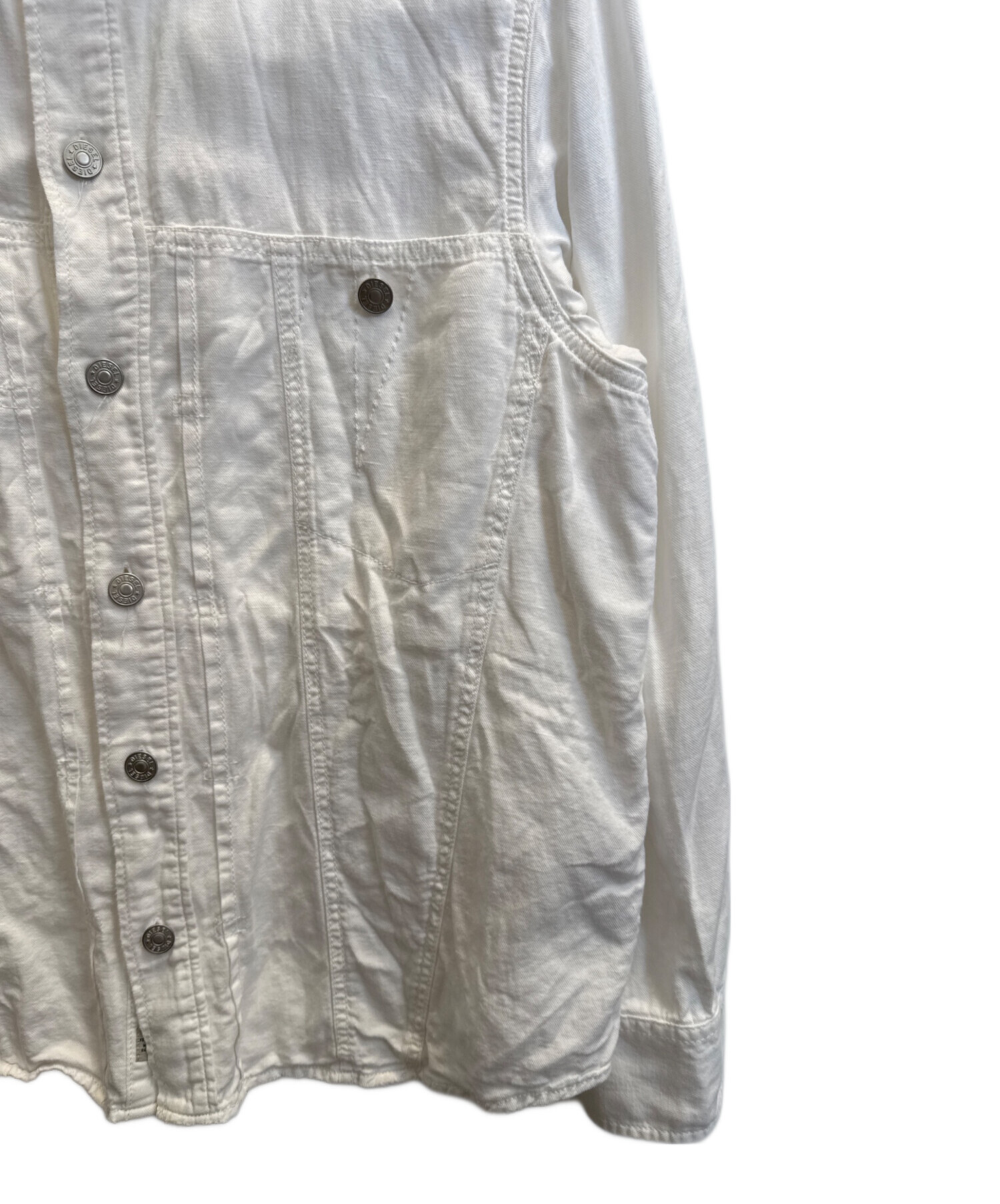 中古・古着通販】DIESEL (ディーゼル) ジャケット ホワイト サイズ:S