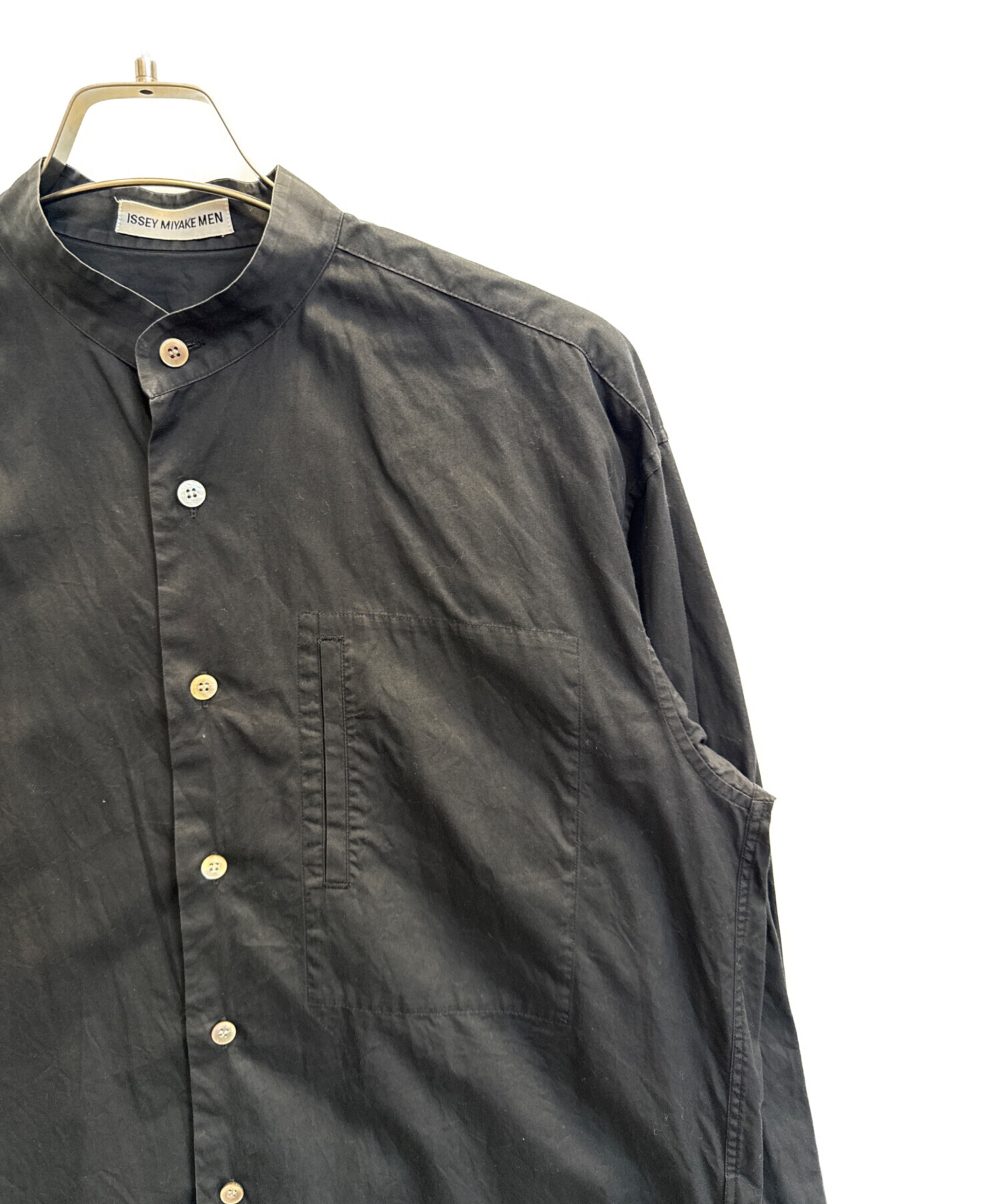 中古・古着通販】ISSEY MIYAKE (イッセイミヤケ) 長袖シャツ ブラック