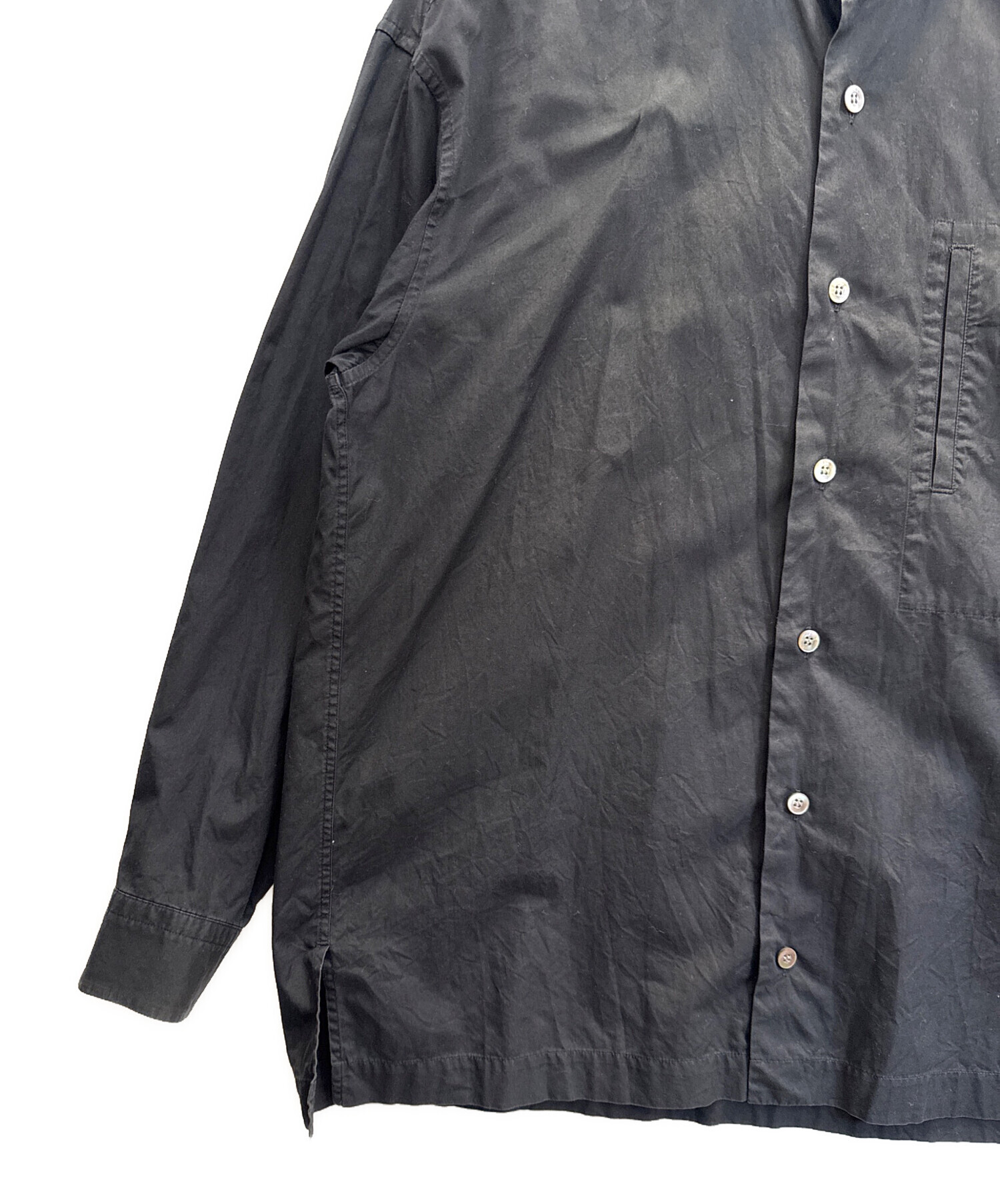 中古・古着通販】ISSEY MIYAKE (イッセイミヤケ) 長袖シャツ ブラック